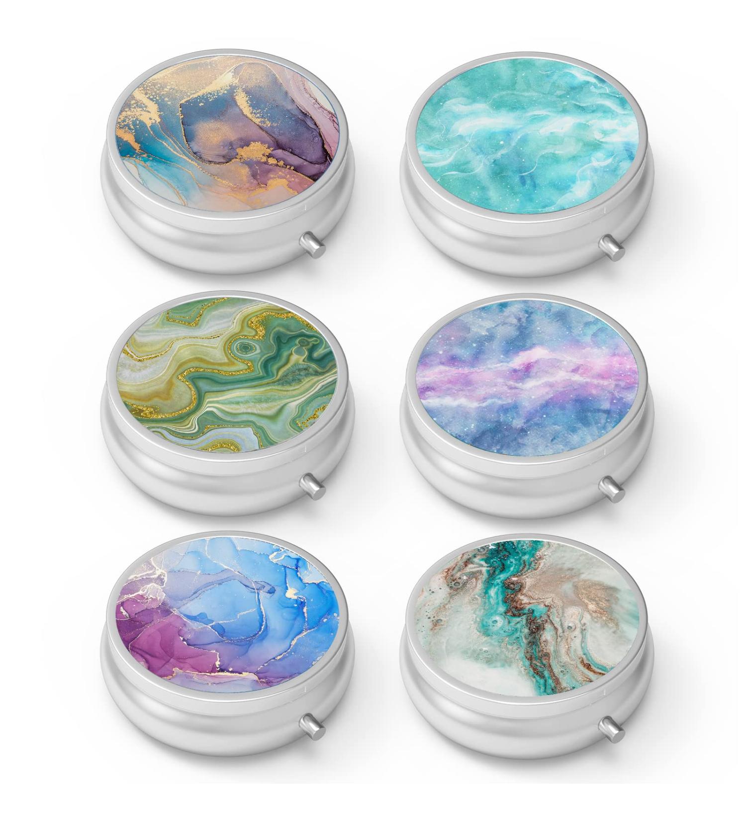 Portable Pill Organizer - 6-Piece Medicine & Vitamin Holder for Travel | Wallet Pocket Size | Perfect Gift - Buy Online on GoSupps.com