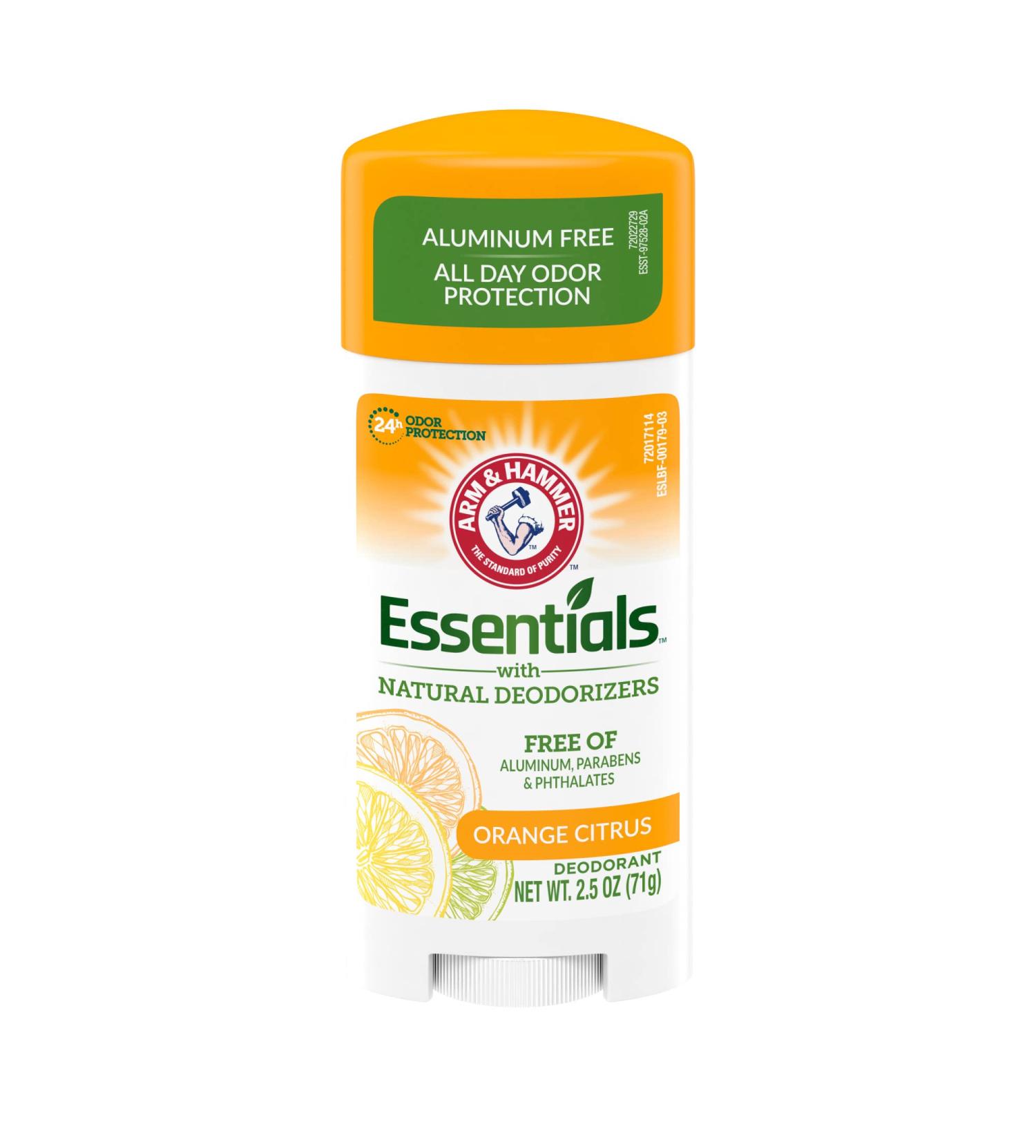 Arm & Hammer Essentials Deodorant Crisp Orange Citrus 2.5oz 6 Pack - Buy Online on GoSupps.com