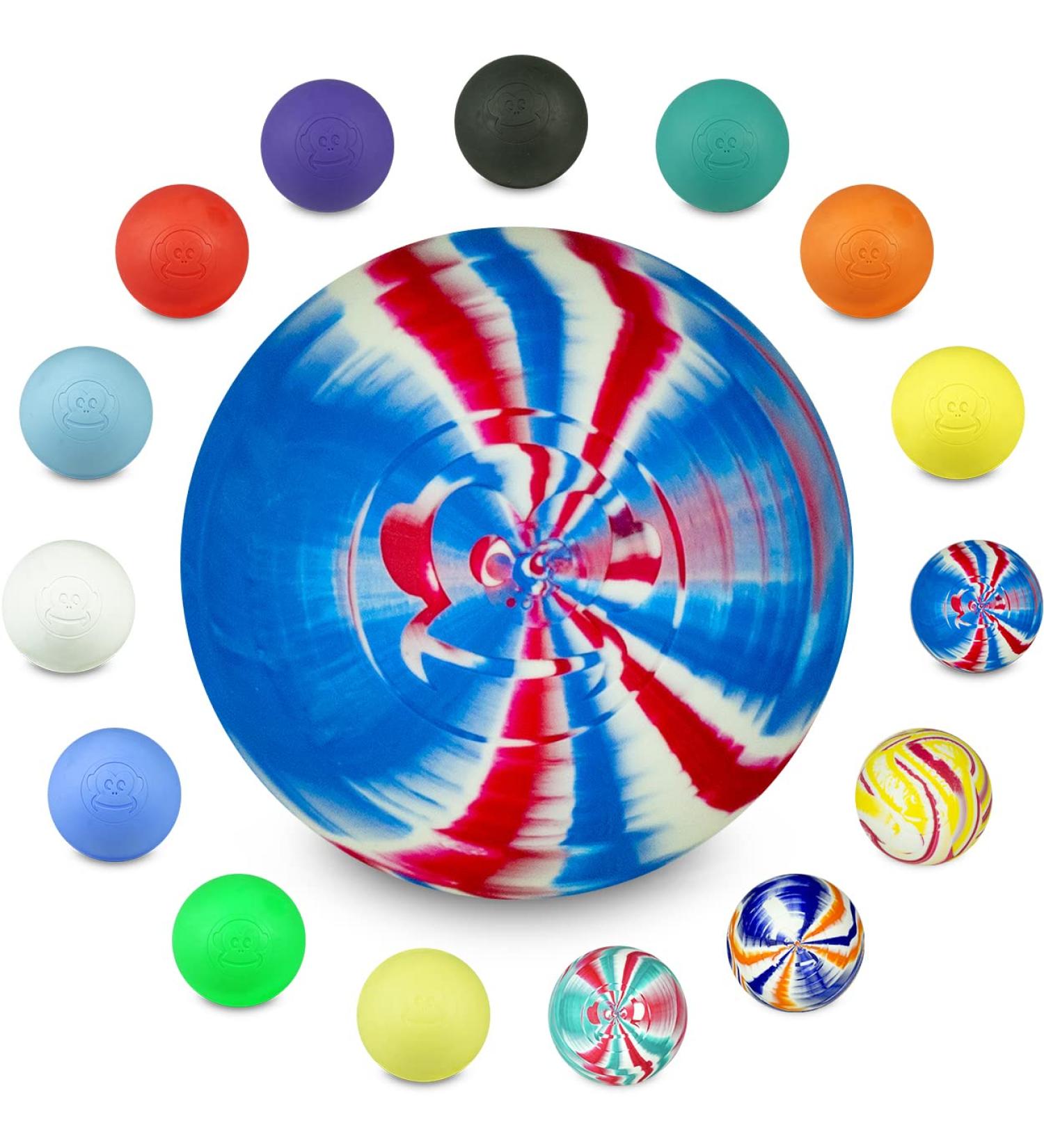 Captain Lax Original Massage Ball Hard Rubber Lacrosse Ball for Trigger Point & Fascia Massage | 6x6 cm in White Pink and Light Blue - Buy Online on GoSupps.com