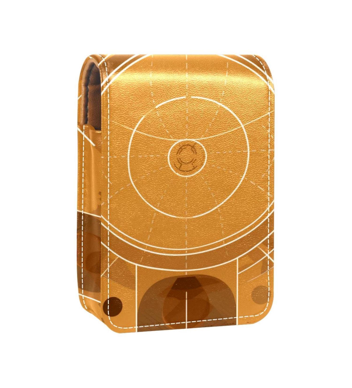 Buy Travel Lipstick Organizer Case - Portable Makeup Bag with Mirror | Basketball Field Design - Buy Online on GoSupps.com