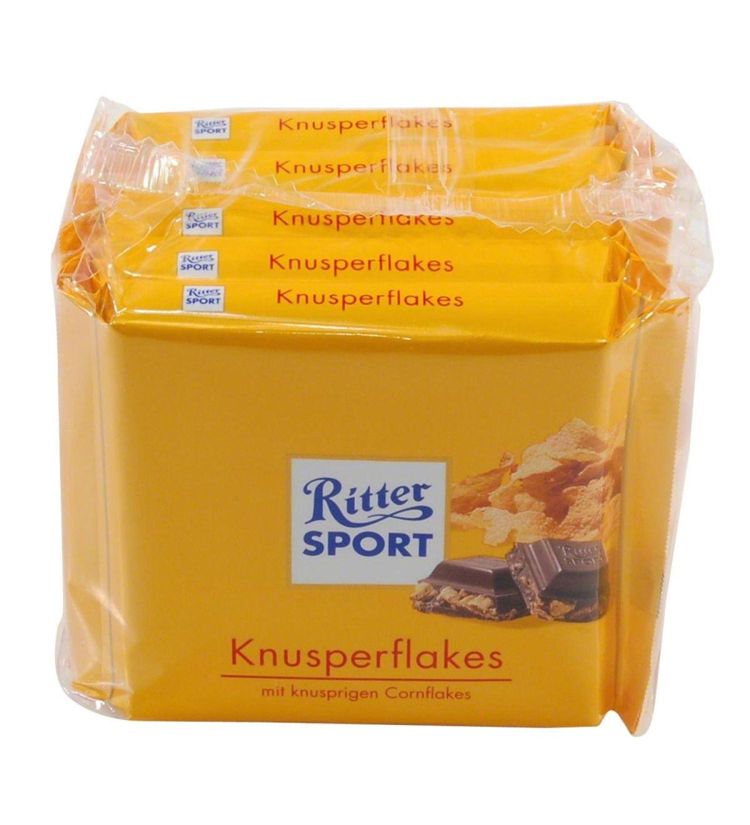 Ritter Sport Alfred Ritter Ritter Sport Pack of 5 chocolate corn flakes 100g