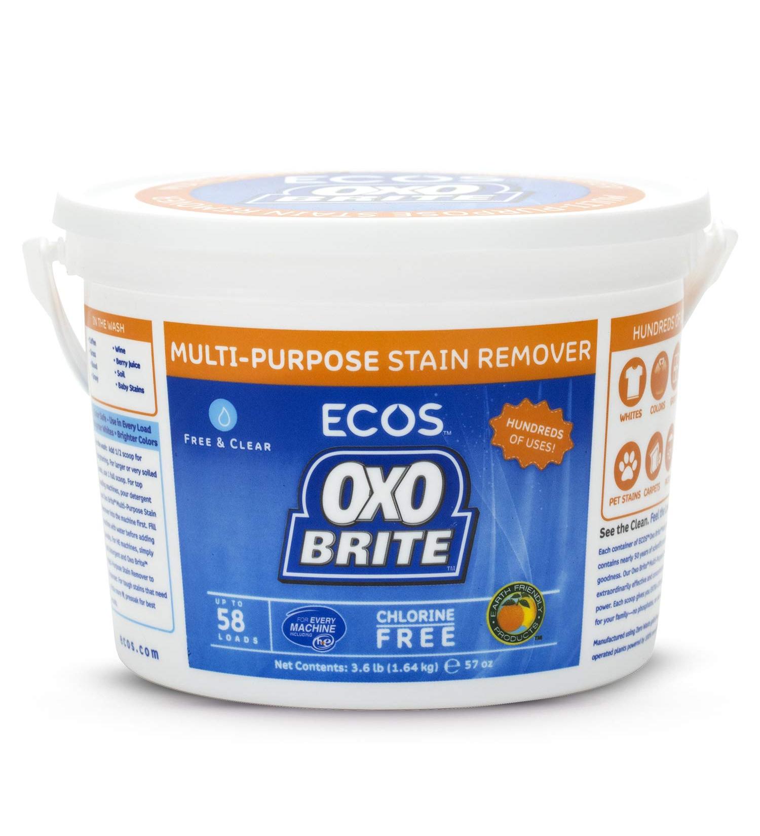 ECOS Oxo-Brite Color-Safe Whitener & Brightener - 57.6 oz (Pack of 2) | Earth Friendly Products - Buy Online on GoSupps.com