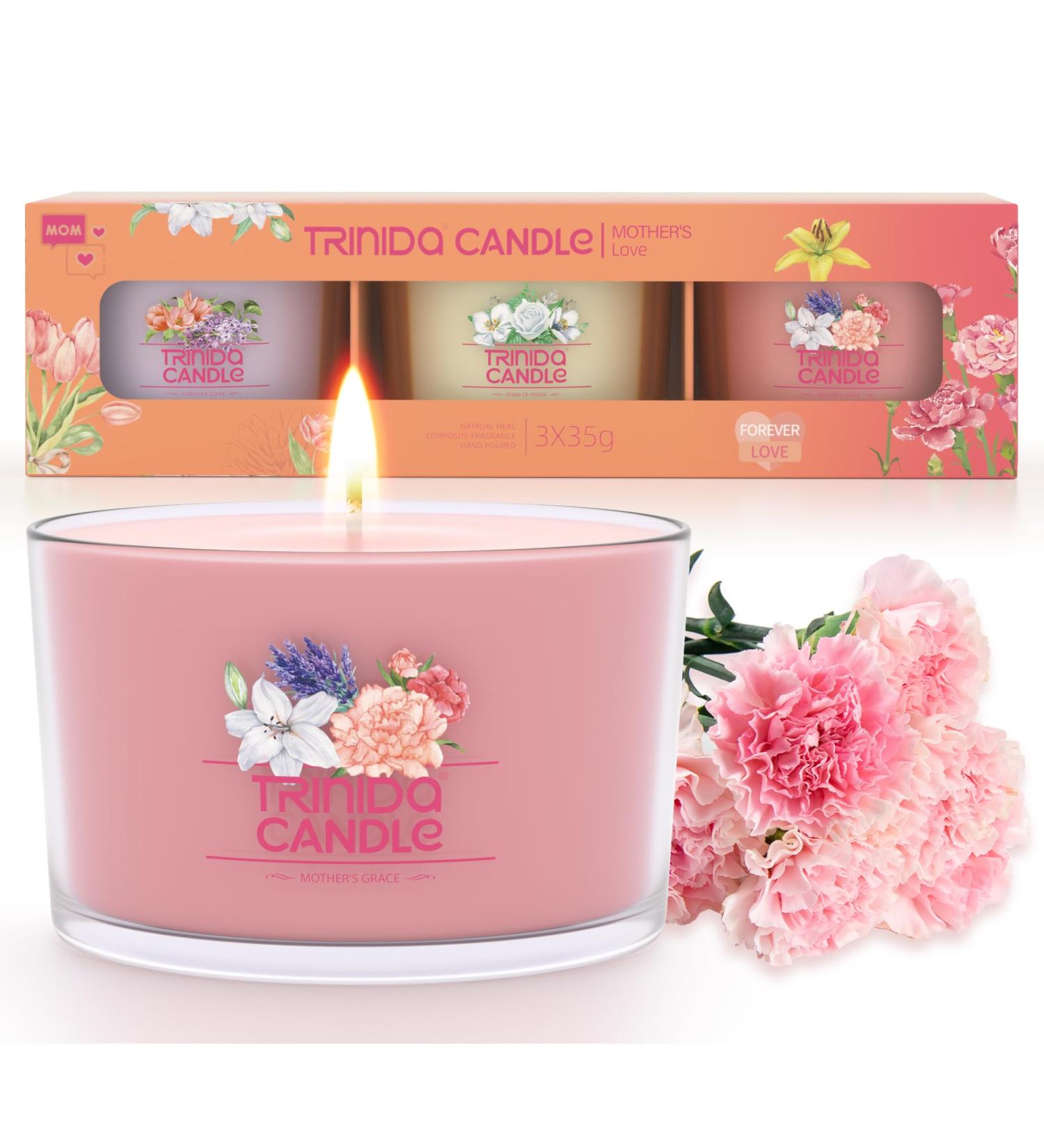 TRINIDa Mother's Love Limited Edition Candle Gift Set for Mum - 3 Multi-Scented Votive Candles - Birthday Gifts for Women - Buy Online on GoSupps.com