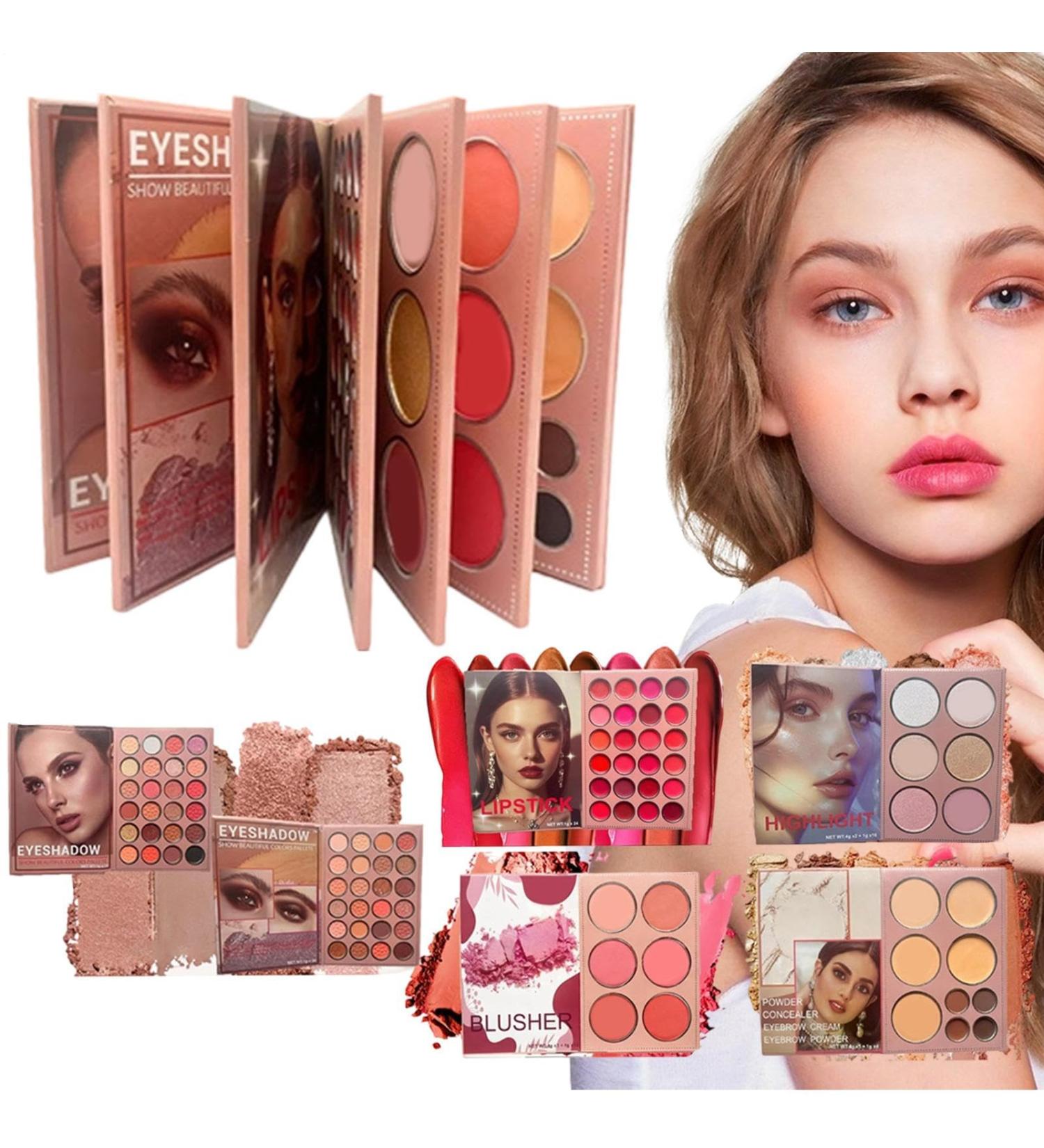 Makeup Palette - Practical Color Separation Eyeshadow Palette Complete Kit Eye Shadow | Makeup Set For Ladies Girls Beginner Daily Party Dating Commuting Photoshoot Wedding Long Lasting - Buy Online on GoSupps.com