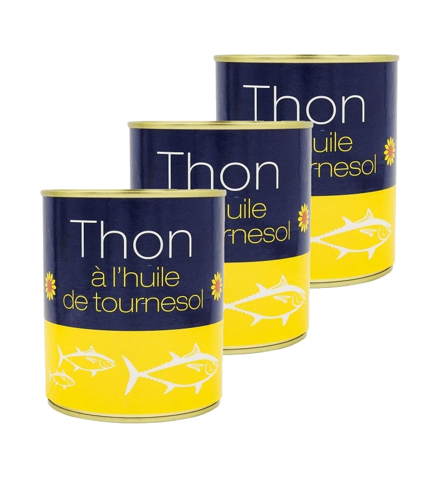 Agidra Set of 3 Whole Tuna with Sunflower Oil 800 g Box - Buy Online on GoSupps.com