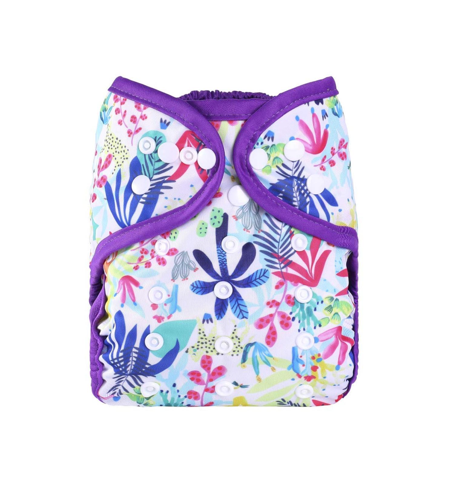 Baby Reusable Waterproof Diaper Nappy Cover - One Size Fits All, Double Gussets, Color No 6 - Buy Online on GoSupps.com