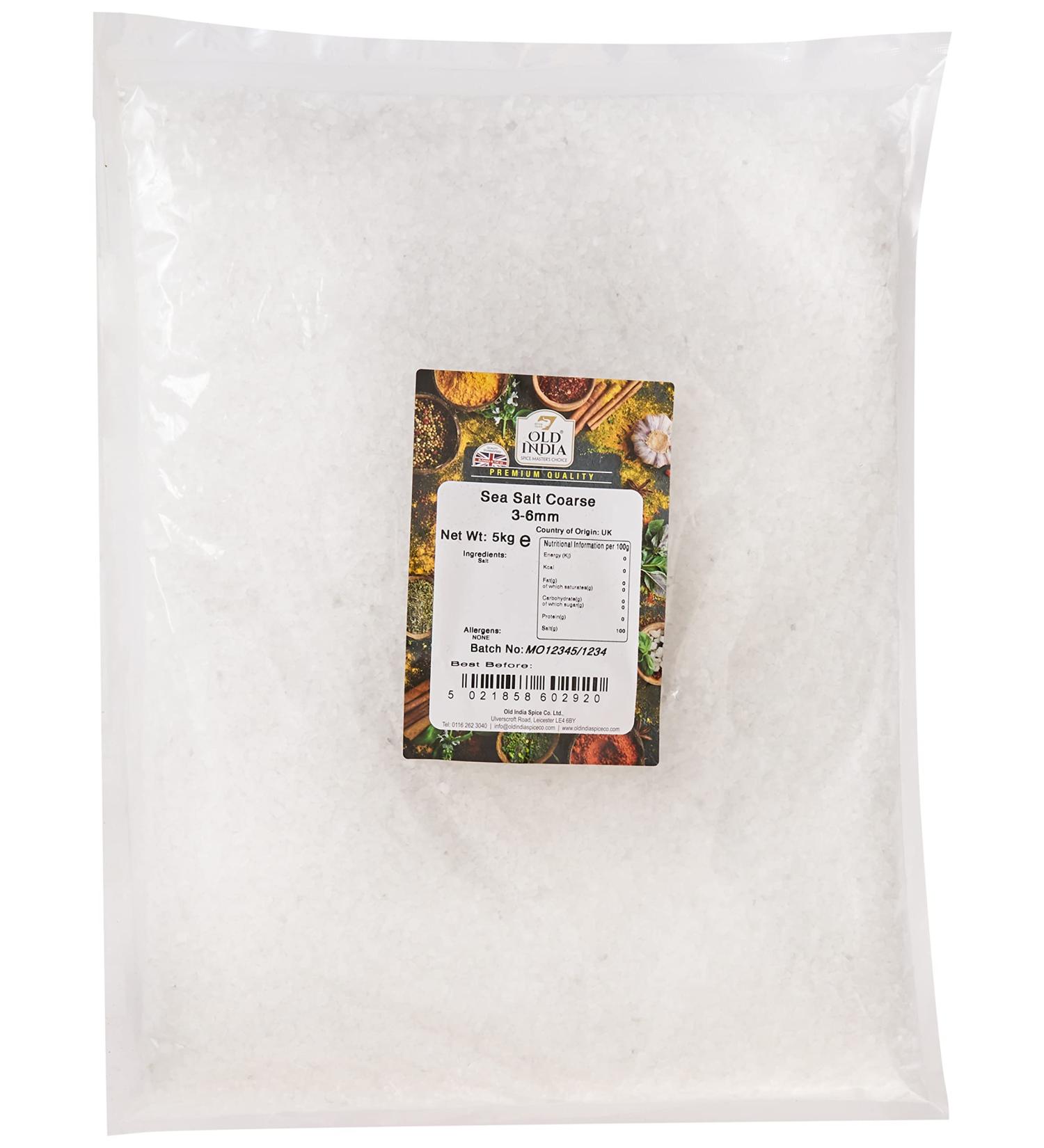 Old India Sea Salt Coarse 3-6mm 5kg Salt 5kg - Buy Online on GoSupps.com