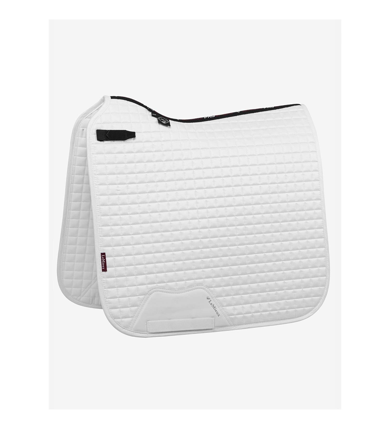 LeMieux White Dressage Suede Square Saddle Pad - Large | Equestrian Riding Equipment & Accessories - Buy Online on GoSupps.com