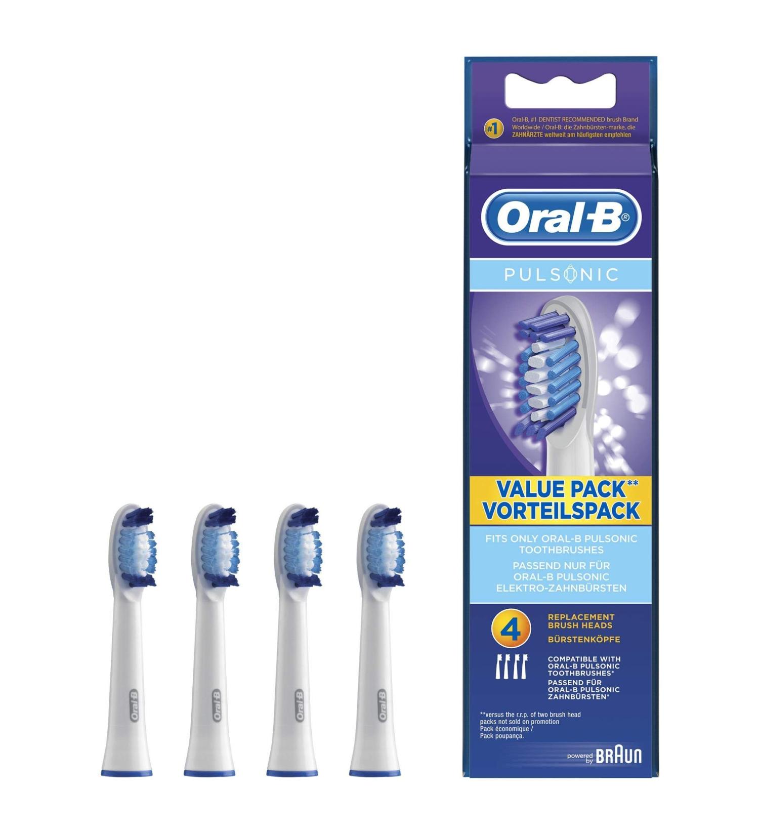 Oral-B Pulsonic brush heads 4 pieces white 4 pieces (1 pack)