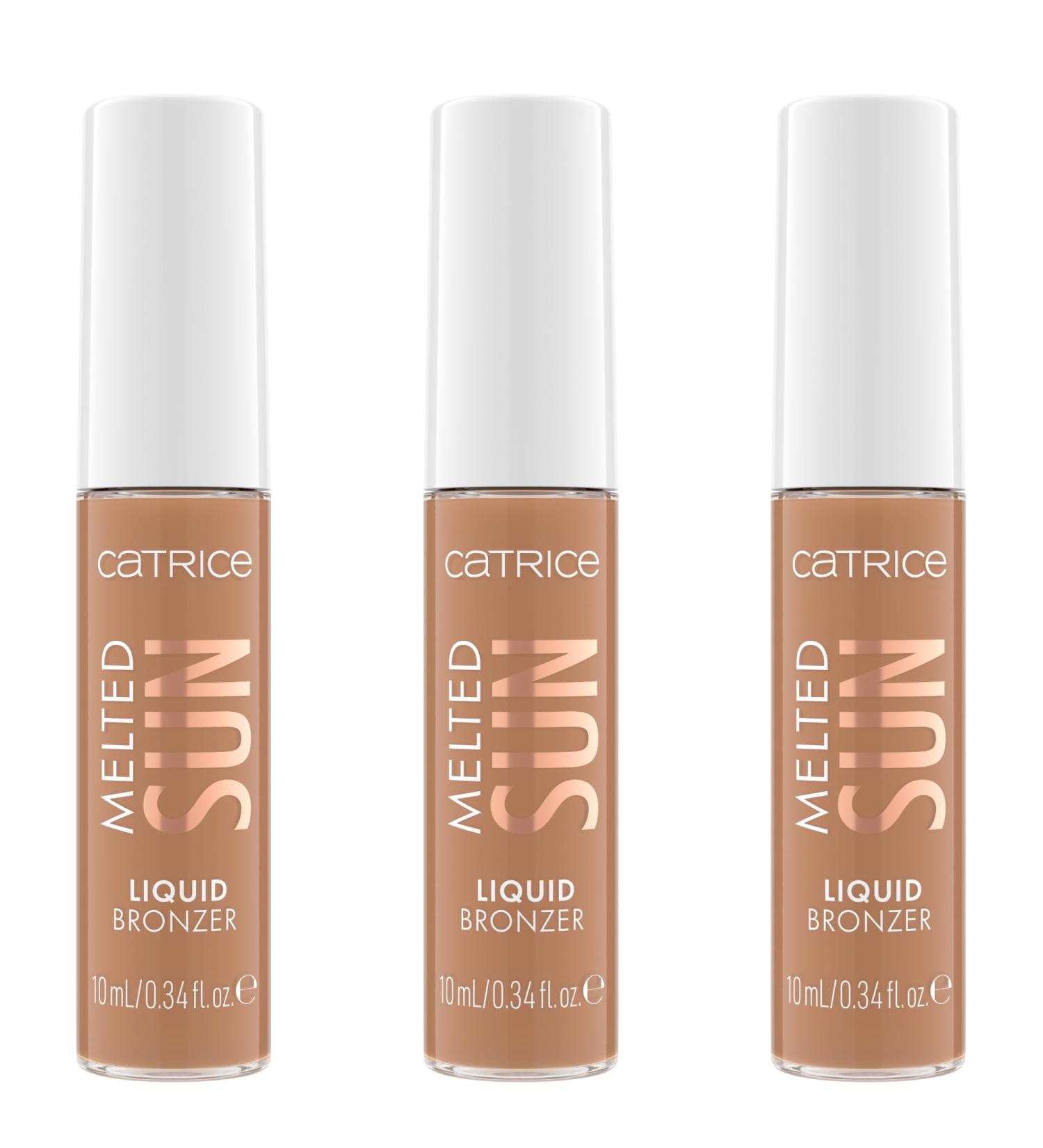  Catrice Catrice Melted Sun Set of 3 bottles of liquid bronzing powder no. 015 Brown long-lasting highly pigmented natural matte vegan oil-free fragrance-free and alcohol-free 10 ml - Buy Online on GoSupps.com