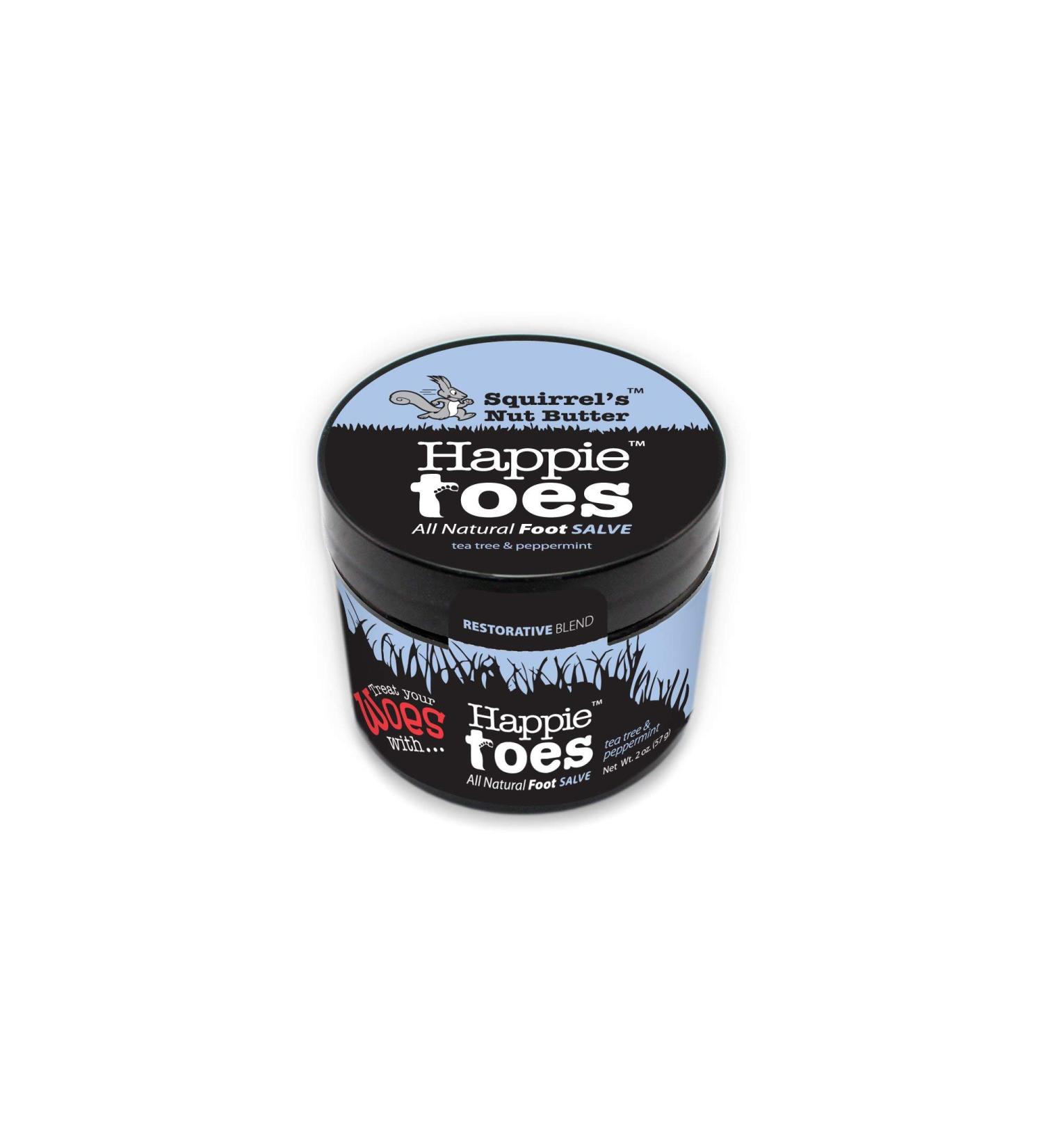 Squirrel's Nut Butter Happie Toes Foot Salve Tub - Peppermint & Tea Tree 2oz (Pack of 1) - Buy Online on GoSupps.com