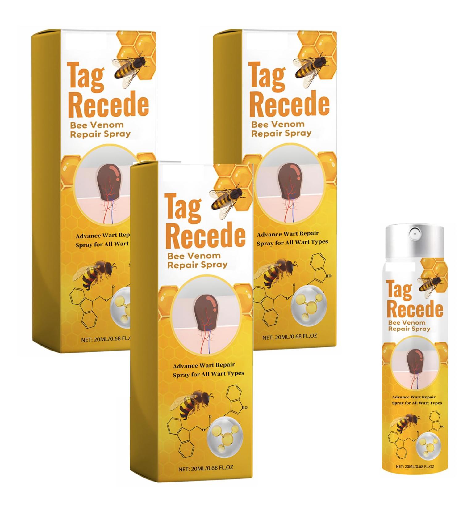 Tag Recede Bee Venom Treatment Spray - Effective Skin Tags Removal Spray (3 Pack) for Radiant Skin | Shop Internationally - Buy Online on GoSupps.com