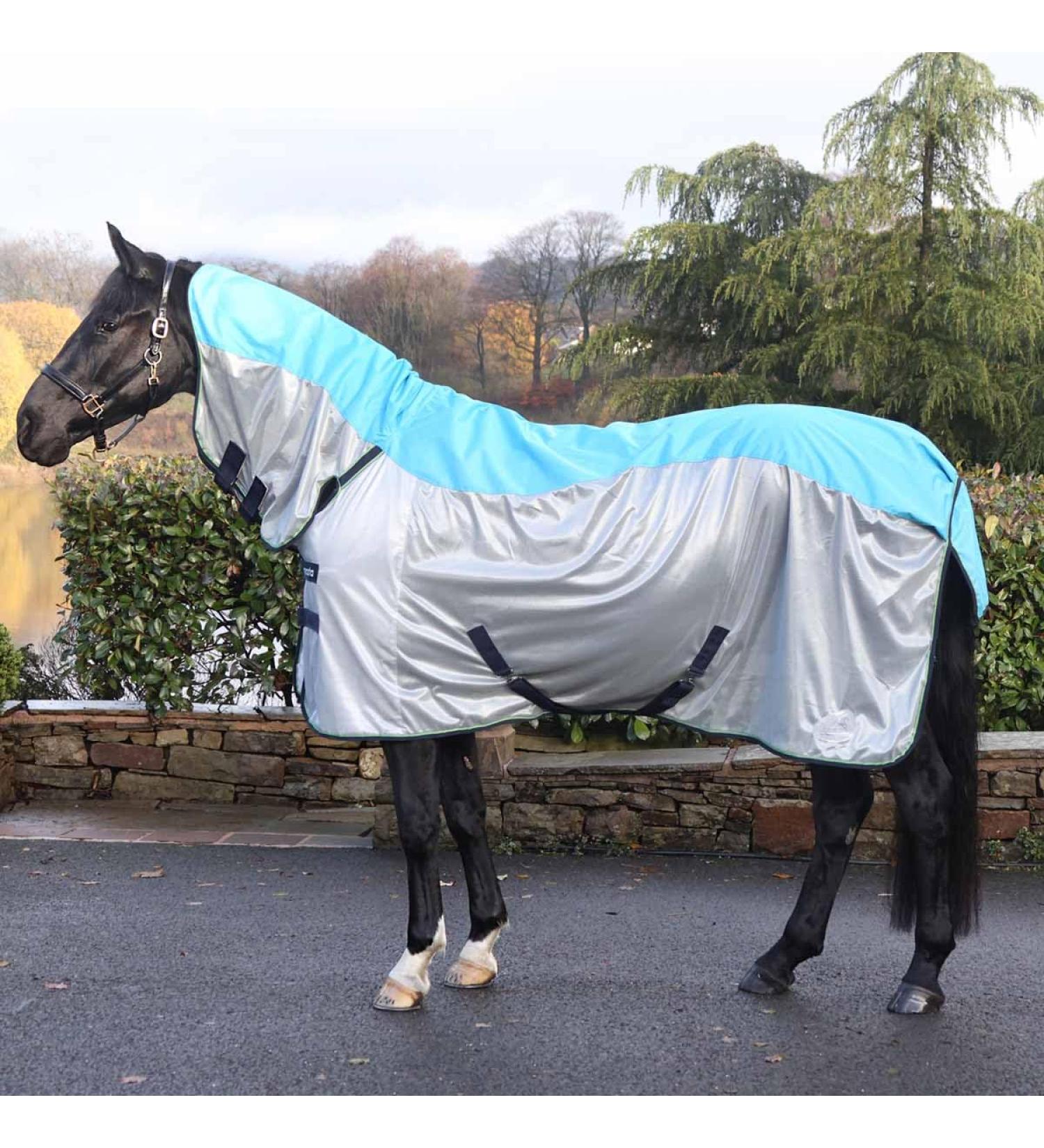 Ventomasta Horse Rug - Waterproof Upper Section Cooling Fly Mesh Lower Integrated Comfort Neck Cover Rub-Free Lining & Secure Tail Flap 4FT6 Blue - Buy Online on GoSupps.com