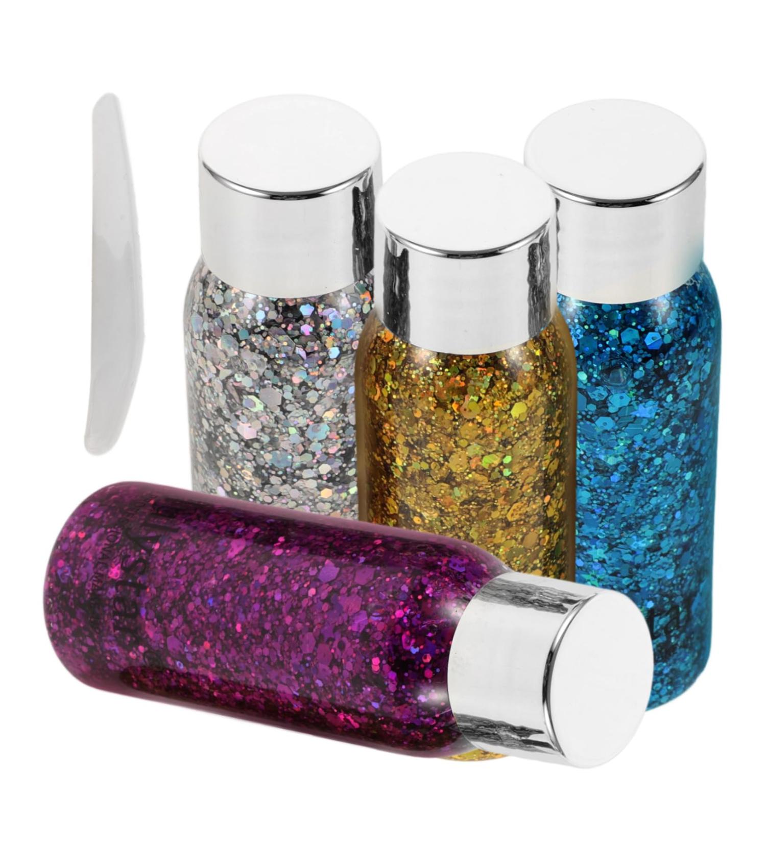 DRESSOOS 4pcs Set Colorful Eye Shadow Spray Glitter Body Glitter Spray Rainbow Face Glitter Liquid - Buy Online on GoSupps.com