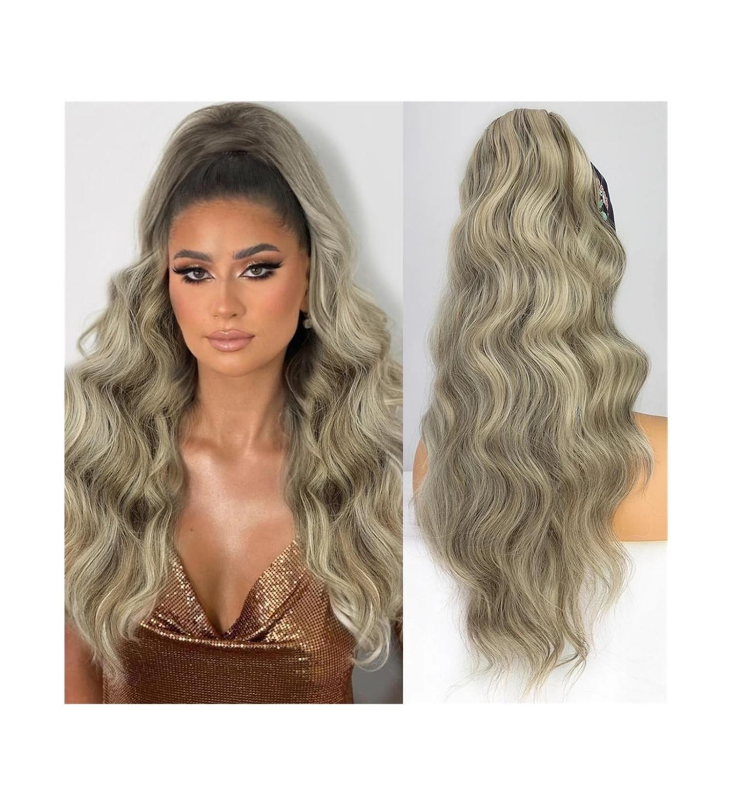 Long Wavy Ponytail Hair Extensions 26 Inch Synthetic Drawstring Ponytail Clip in Wave Ponytail Hairpiece for Black Women (Color : 8H24 Size : 26inches) 26inches 8H24 - Buy Online on GoSupps.com