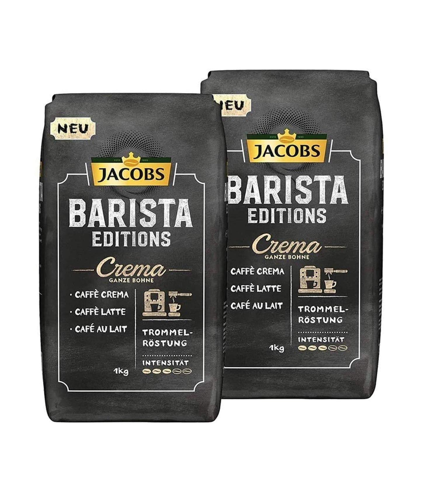 Jacobs Grains de Caf Barista Editions Crema Pack lot de 2 (2x 1kg de grains de caf ) - Buy Online on GoSupps.com