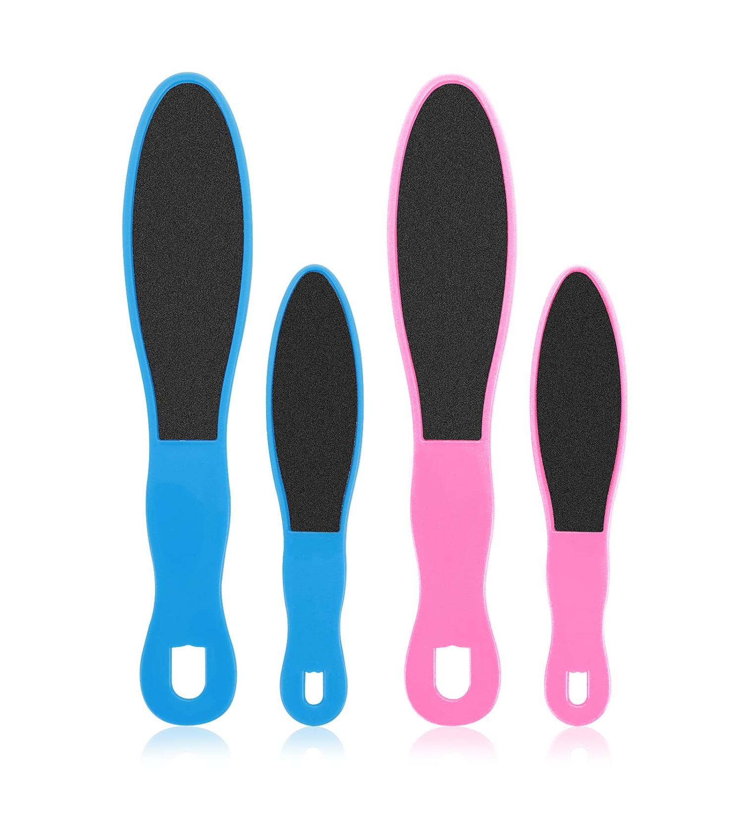 Wllhyf 4-Piece Double-Sided Pedicure Tool Set - Reusable Foot Scrubber for Dead Skin Remover Foot Care for Wet Dry & Cracked Feet - Buy Online on GoSupps.com