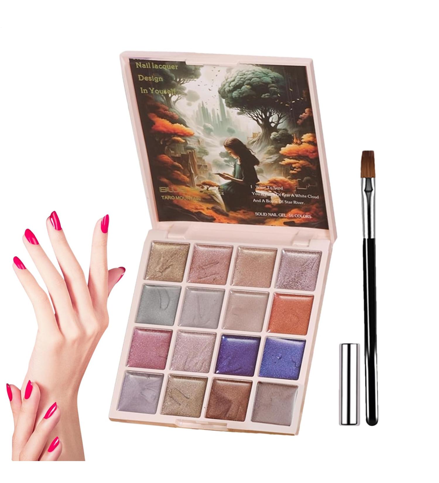 Solid gel nail polish | 16 solid magnetic gel colors for decoration | Magnetic glitter cat design for women summer and Valentine's Day - Buy Online on GoSupps.com