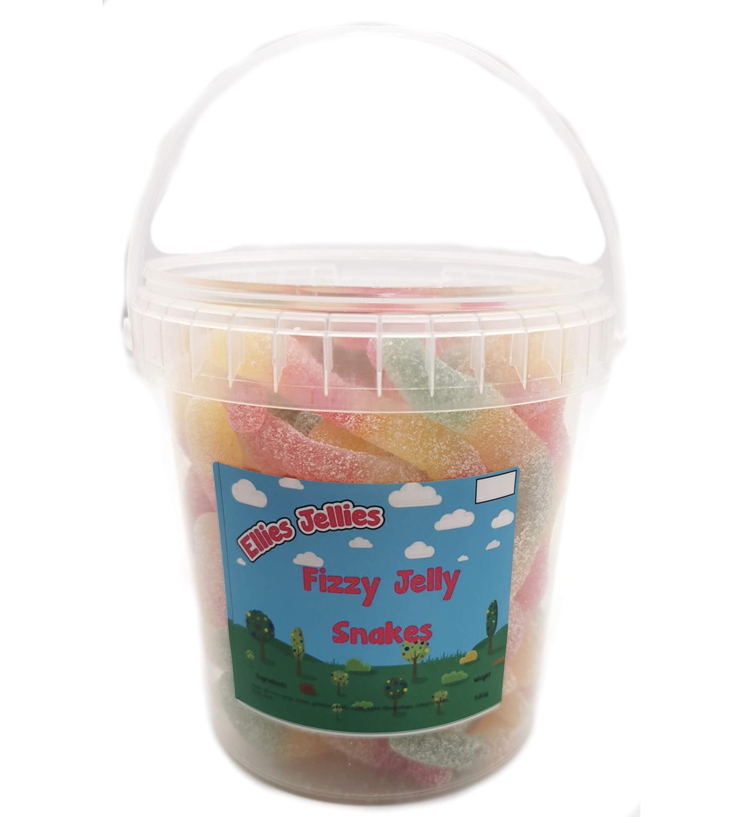 Ellies Jellies Fizzy Jelly Snakes 580g Bucket
