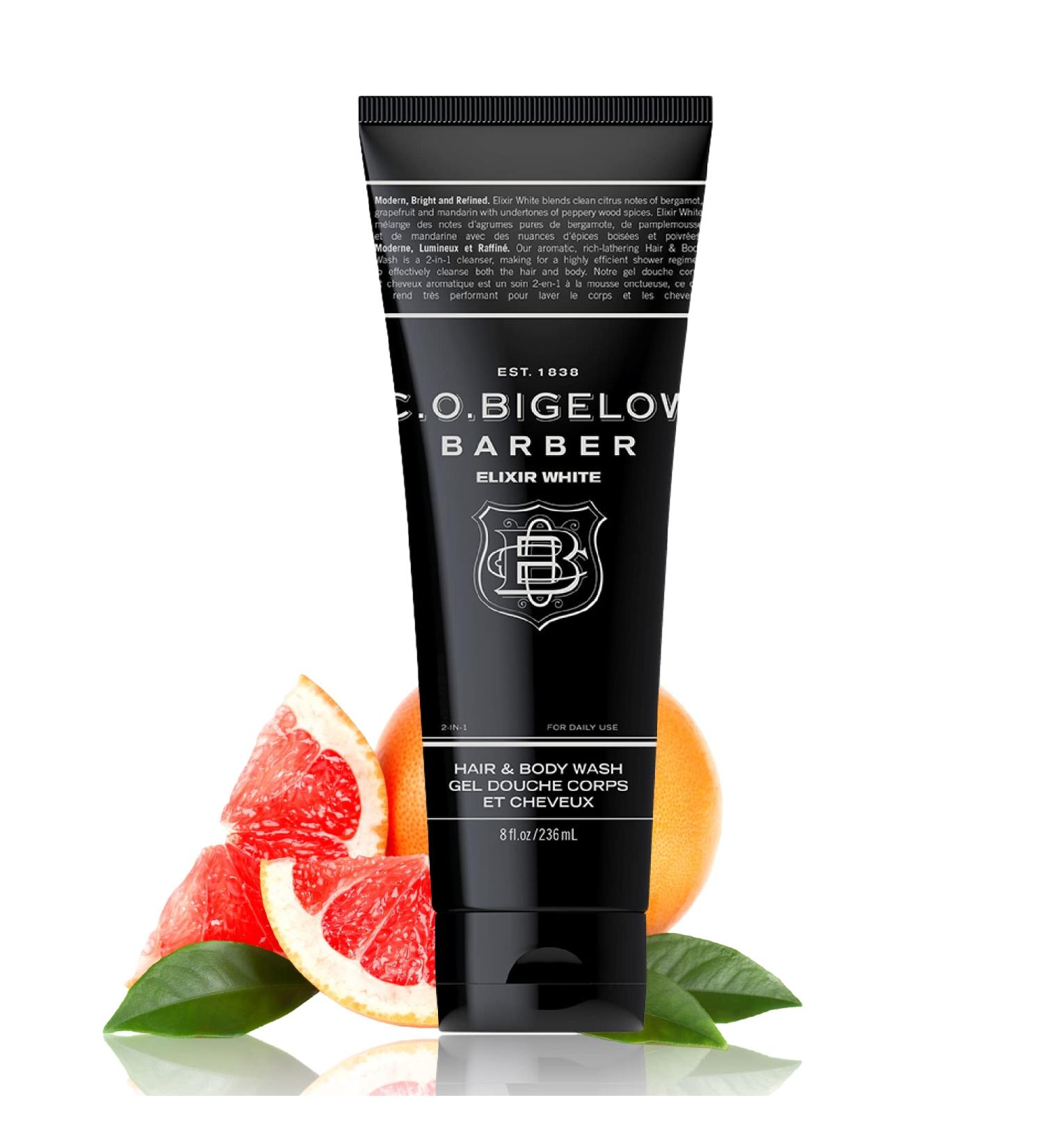 C.O. Bigelow Men's Hair and Body Wash Elixir White No. 1607 - 8 fl oz | Citrus & Bergamot Moisturizing Shampoo & Cleanser - Buy Online on GoSupps.com
