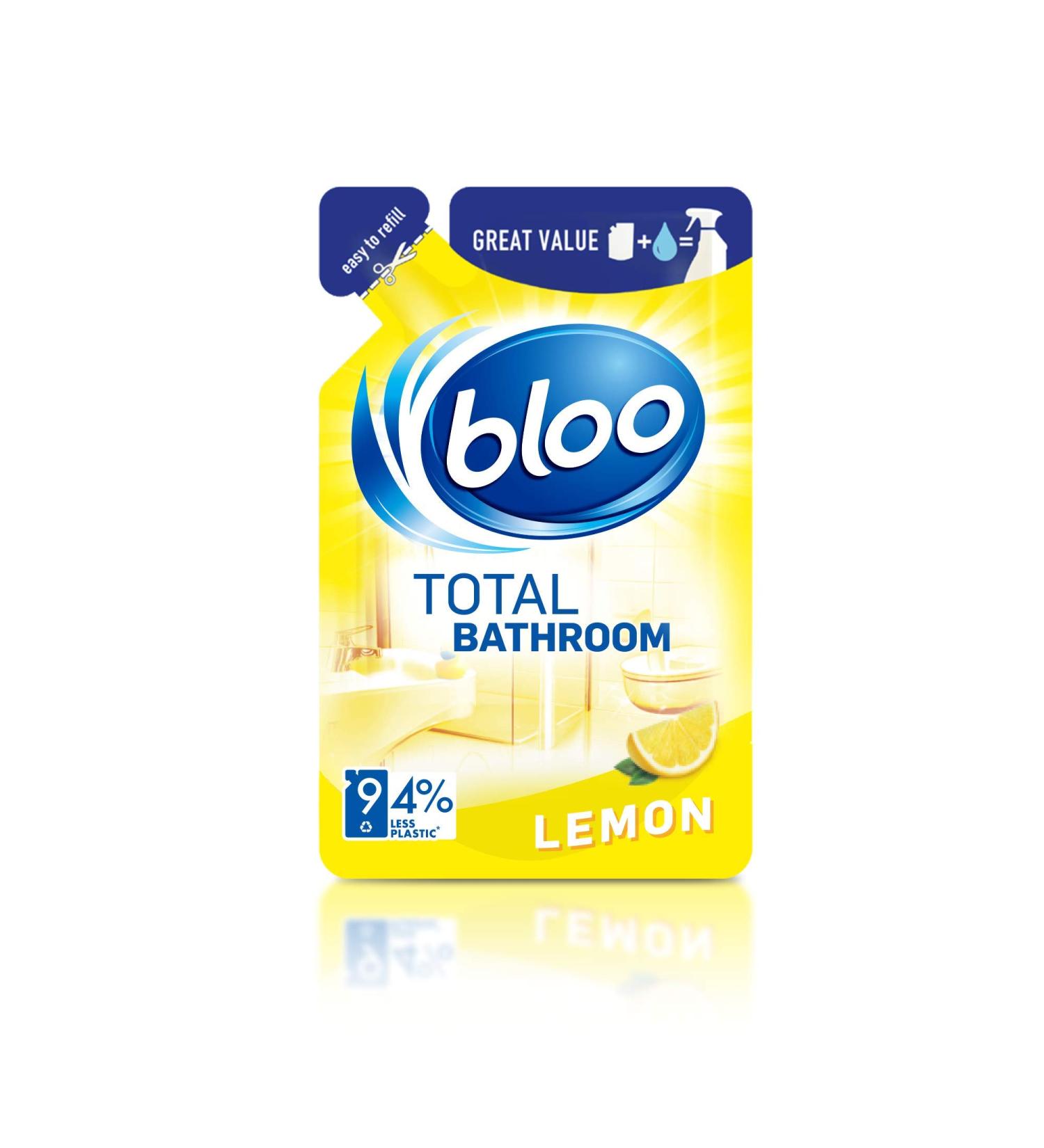 Bloo Total Bathroom Refill Lemon 250ml - Removes Limescale & Dirt - Easy to Refill - Pack of 1 - Buy Online on GoSupps.com