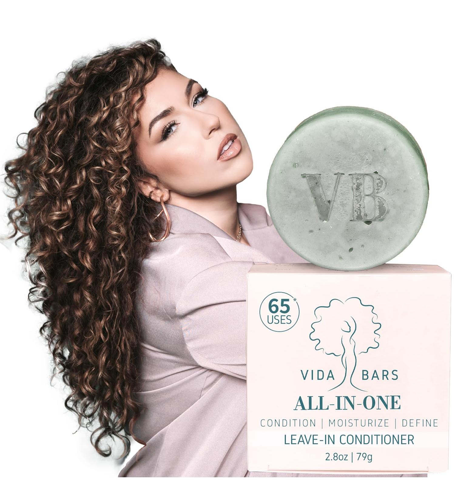 All-in-One Leave In Conditioner Bar for Curly Hair | Natural Vegan Solid Conditioner | Color Safe Sulfate & Paraben Free | Handmade in the USA - Blue Tansy Flower Scent - Buy Online on GoSupps.com