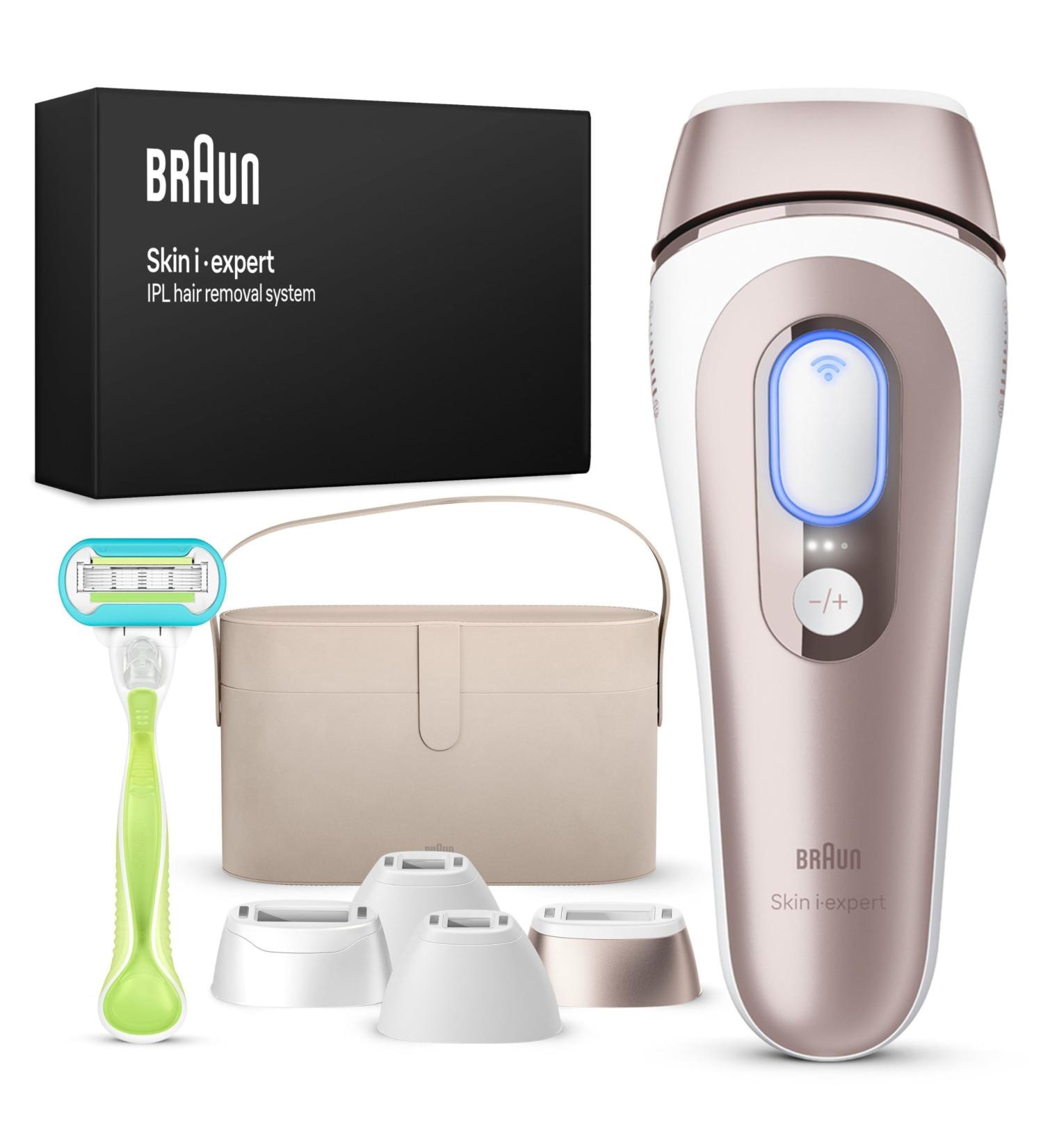Buy Braun Smart IPL Skin I - Expert Home Hair Removal Kit with App Storage Bag Venus Razor & 4 Attachments - Buy Online on GoSupps.com
