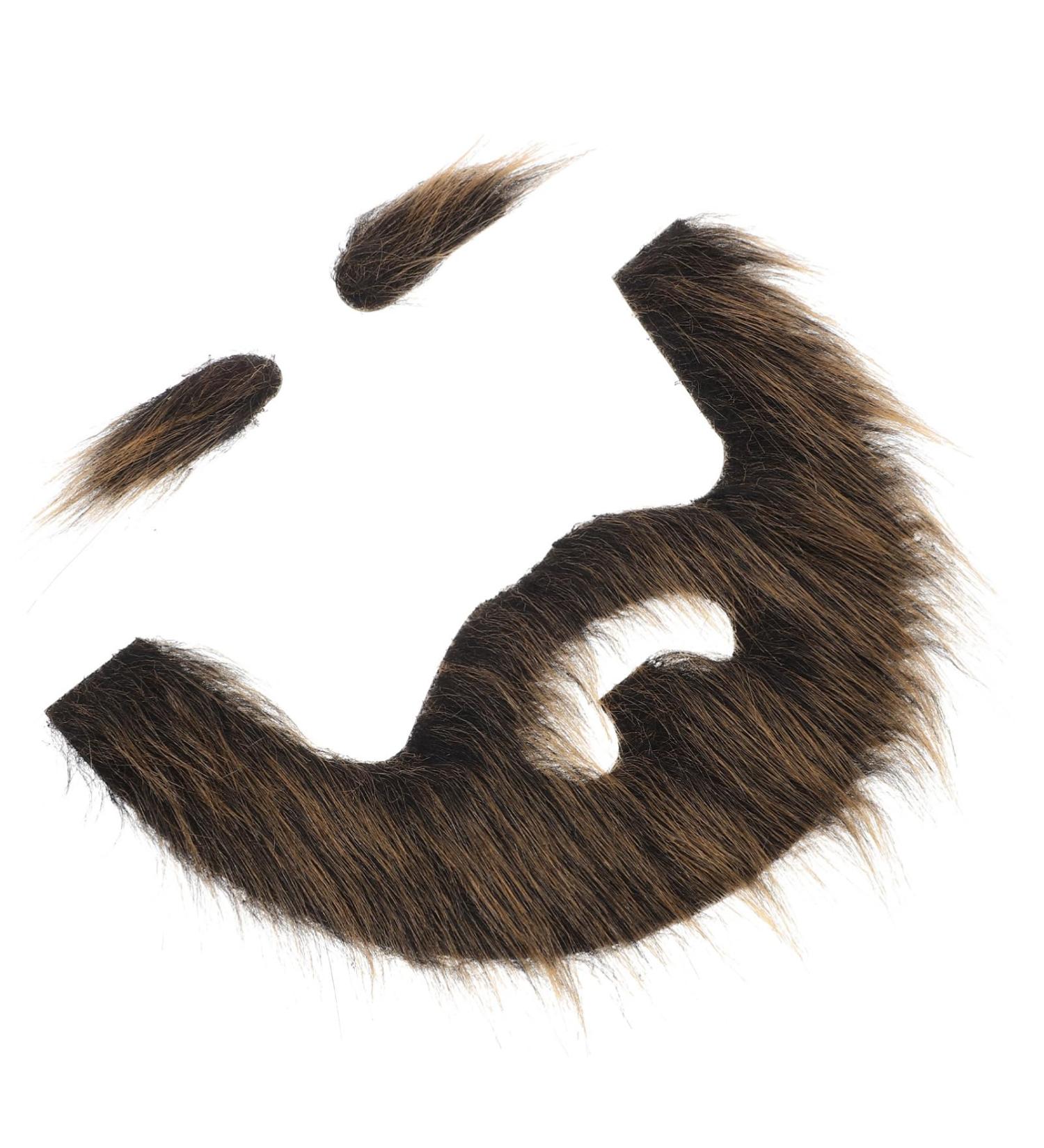 Beavorty 1 Set Beard Dress up Fake Whiskers Cosplay Prop Stage Cosplay Eyebrow Pirate Beard Brown Beard Plush - Buy Online on GoSupps.com