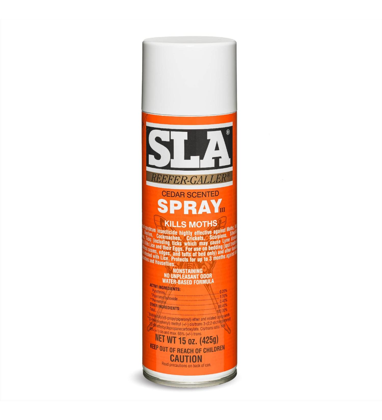 Reefer-Galler SLA Cedar Scented Moth Repellent Spray - 15 oz | Kills Moths, Bed Bugs, and Pests on Contact - Buy Online on GoSupps.com