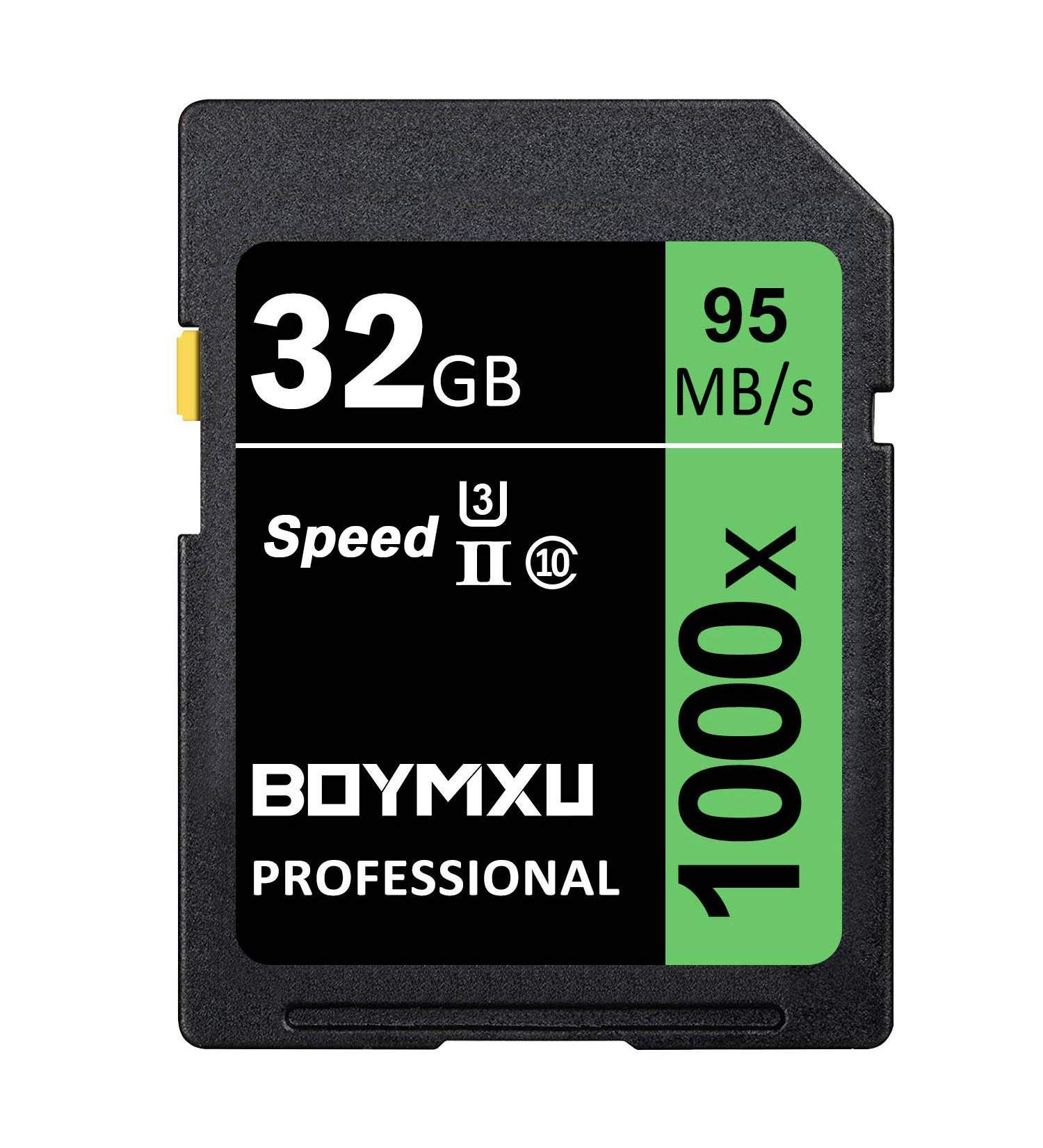 32GB BOYMXU Professional 1000x Class 10 U3 Memory Card | Up to 95MB/s | Compatible with Cameras & Camcorders | Green/Black - Buy Online on GoSupps.com