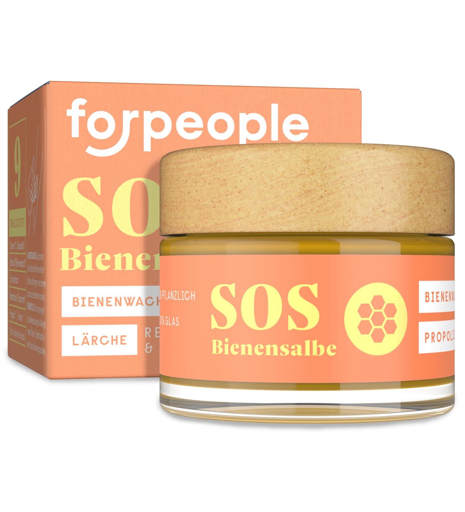  4 people who care forpeople Organic Bee Ointment 50g - Bee Ointment with Propolis Highly Dosed for Eczema and Acne - Healing Ointment for Sensitive and Dry Skin - Bee Propolis Ointment - Buy Online on GoSupps.com