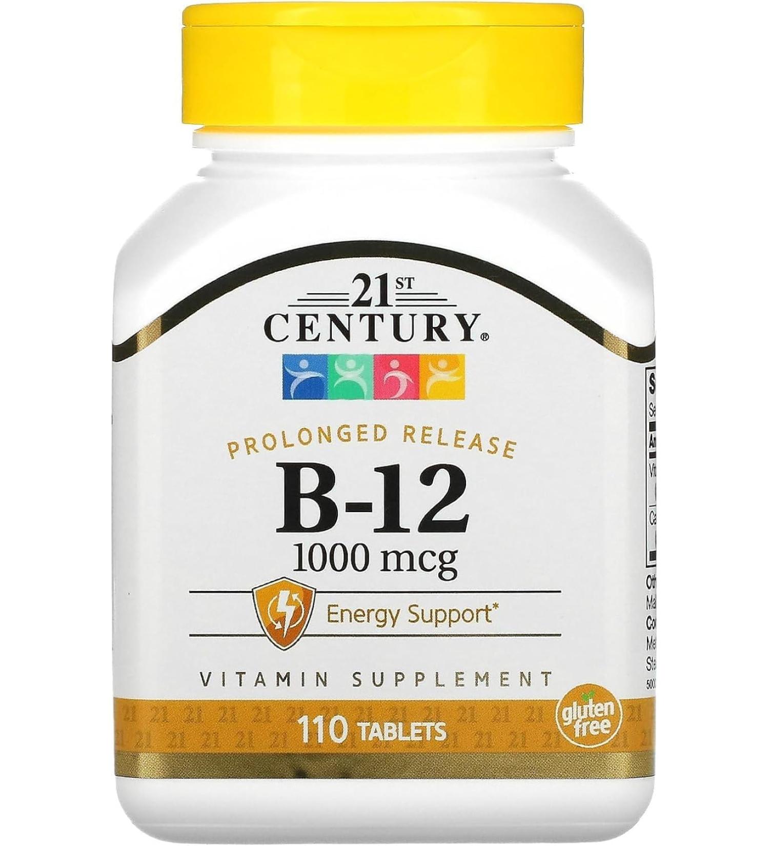 21st Century B-12 1000Mcg Prolonged Release Tablets 110 Count (3 Pack)