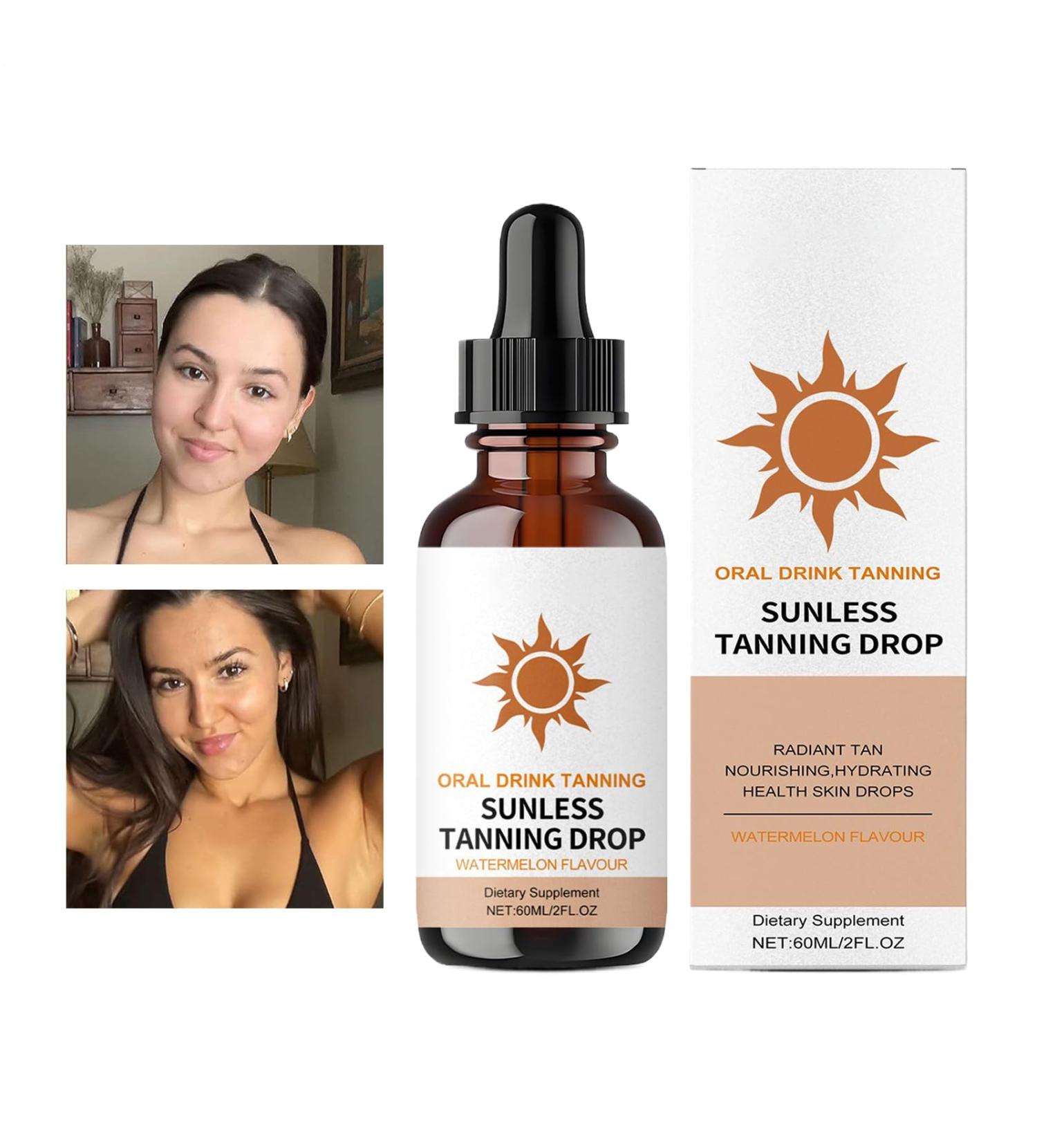 Selftanning Water Drops 60ml Sunless Tanning Oil Fast Tanning Oil for Face and Body Daily Use for Women and Men Travel Vacation Home Outdoor - Buy Online on GoSupps.com