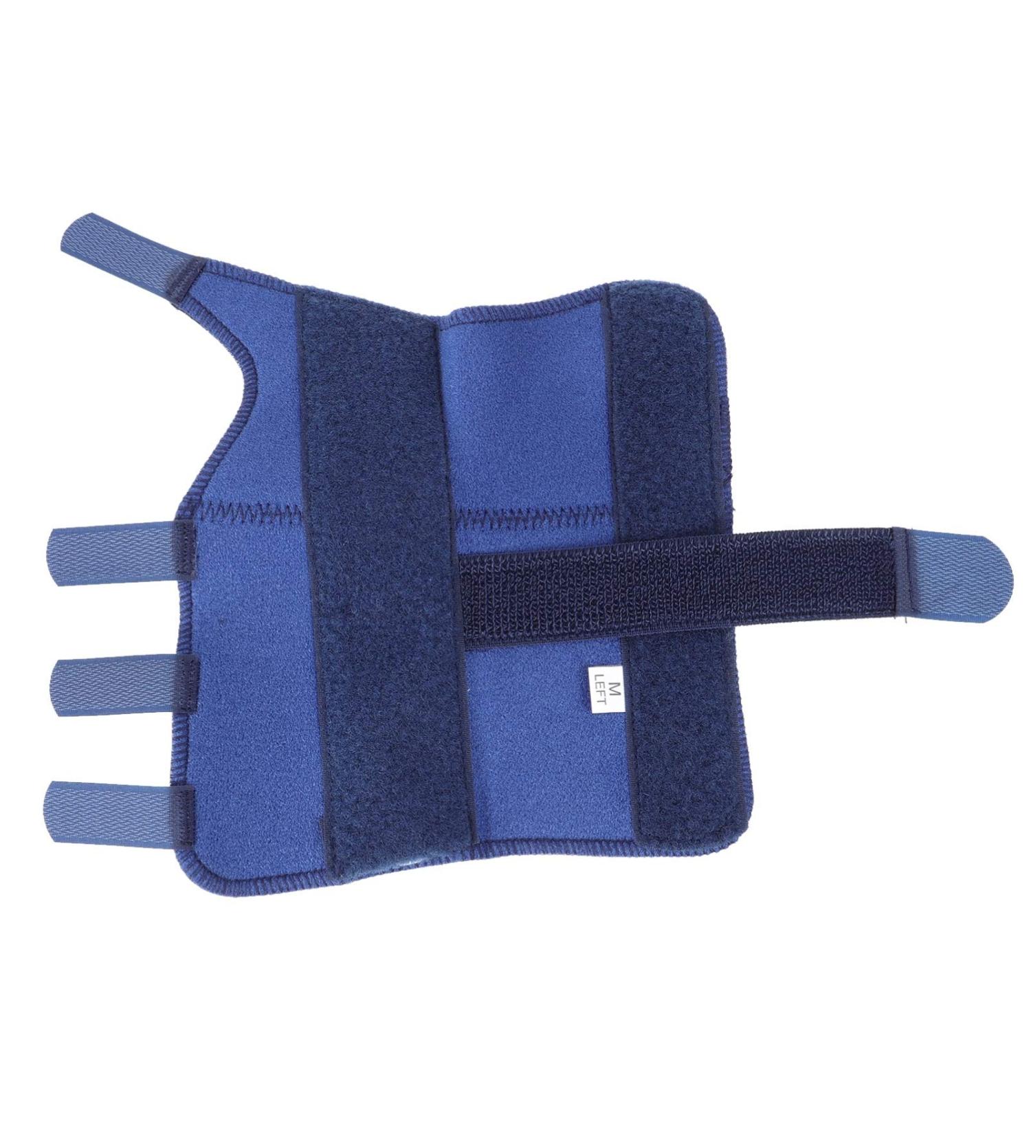 Buy Finger & Thumb Wrist Support Strap - Carpal Tunnel Brace - Adjustable Night Support - Fitness Fabric Brace - Blue for Left Hand - Buy Online on GoSupps.com