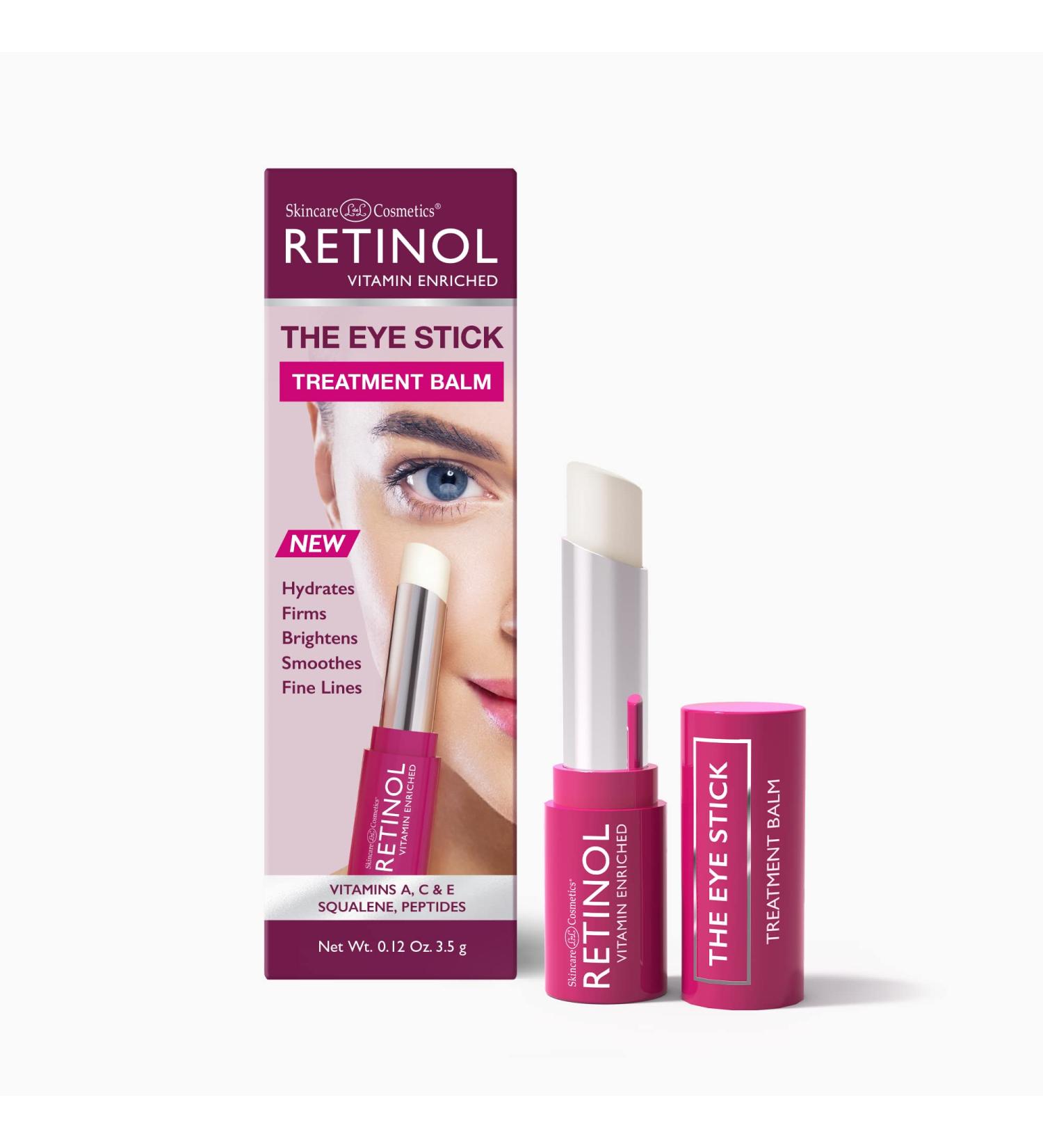 Retinol Anti-Aging Eye Stick Treatment Balm | Hydrates, Firms, Brightens, Smooths Fine Lines | Vitamin A, C, E | Youthful Eyes Secret - Buy Online on GoSupps.com