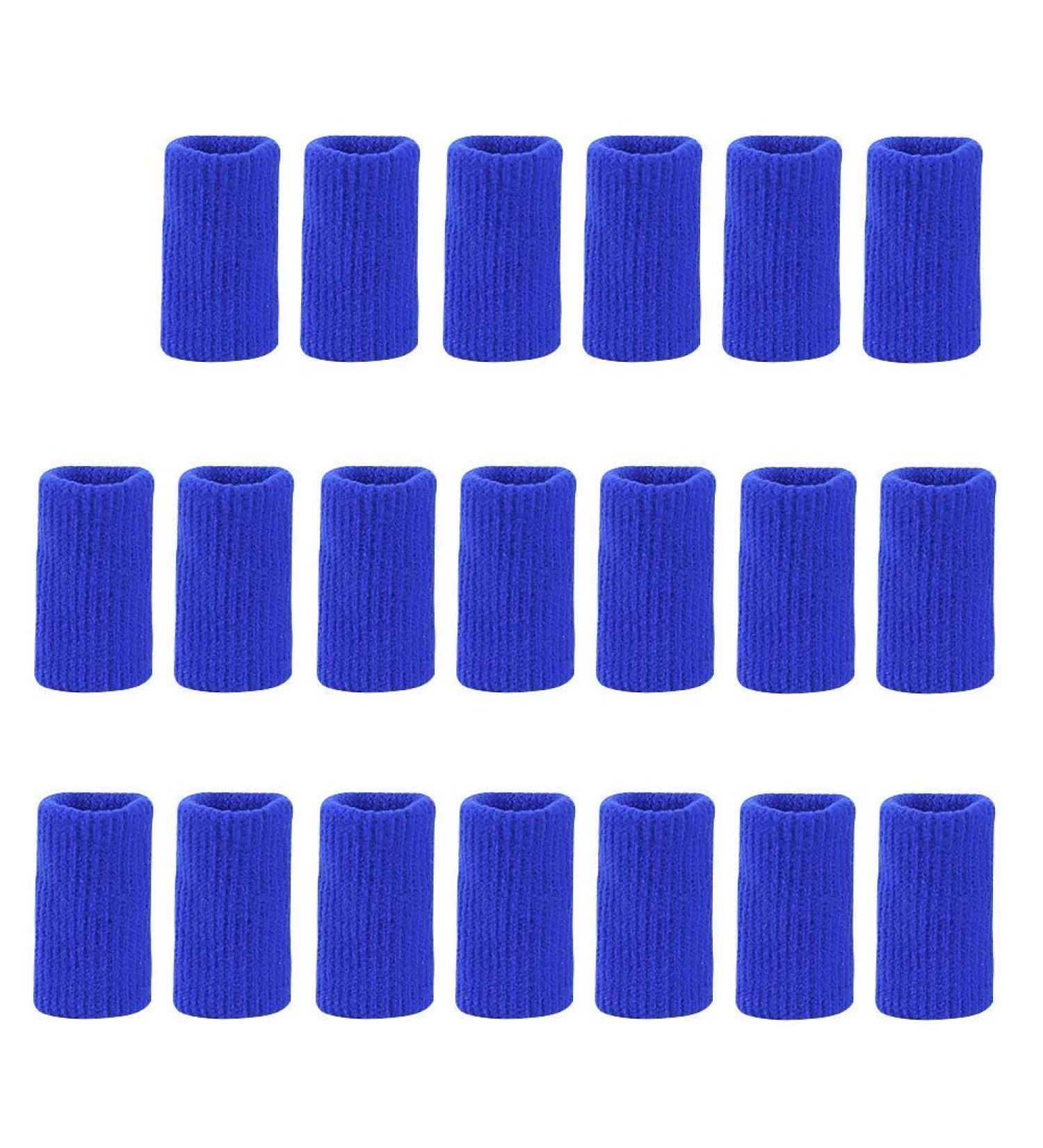 20 Pieces Finger Sleeves - Thumb Splint Brace for Arthritis & Trigger Finger Relief - Compression Aid for Sports (Blue) - International Shipping Available - Buy Online on GoSupps.com