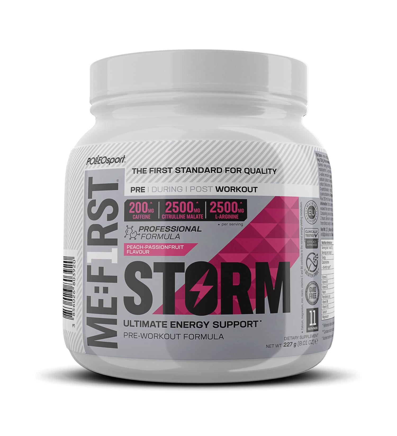 Storm Pre-workout and NO Booster (Peach & passionfruit 227 g) Peach & passionfruit 227 g