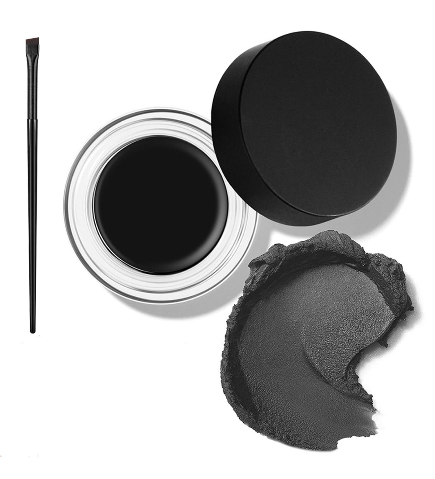 Comforso Gel Eyeliner Set Lasting Drama Gel Eyeliner Eyebrow Colors Gel Formula Long Lasting Cream Eyeliner Waterproof Eye Liner Gel Black Makeup Set Smudge-Proof Eyeliner with Brush - Buy Online on GoSupps.com