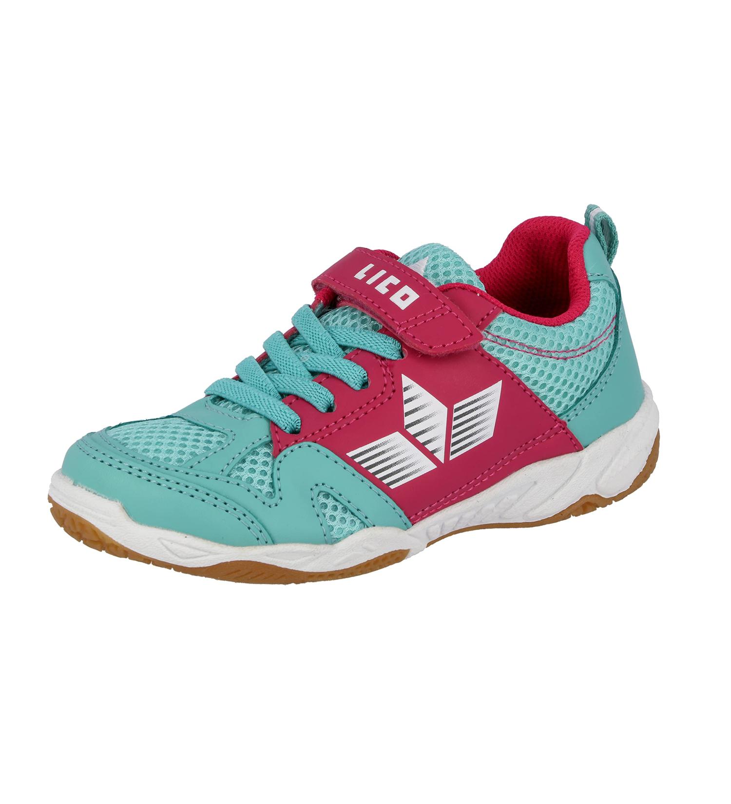 Lico Unisex Kids Sport Vs Indoor Trainers 33 EU Turquoise Pink White