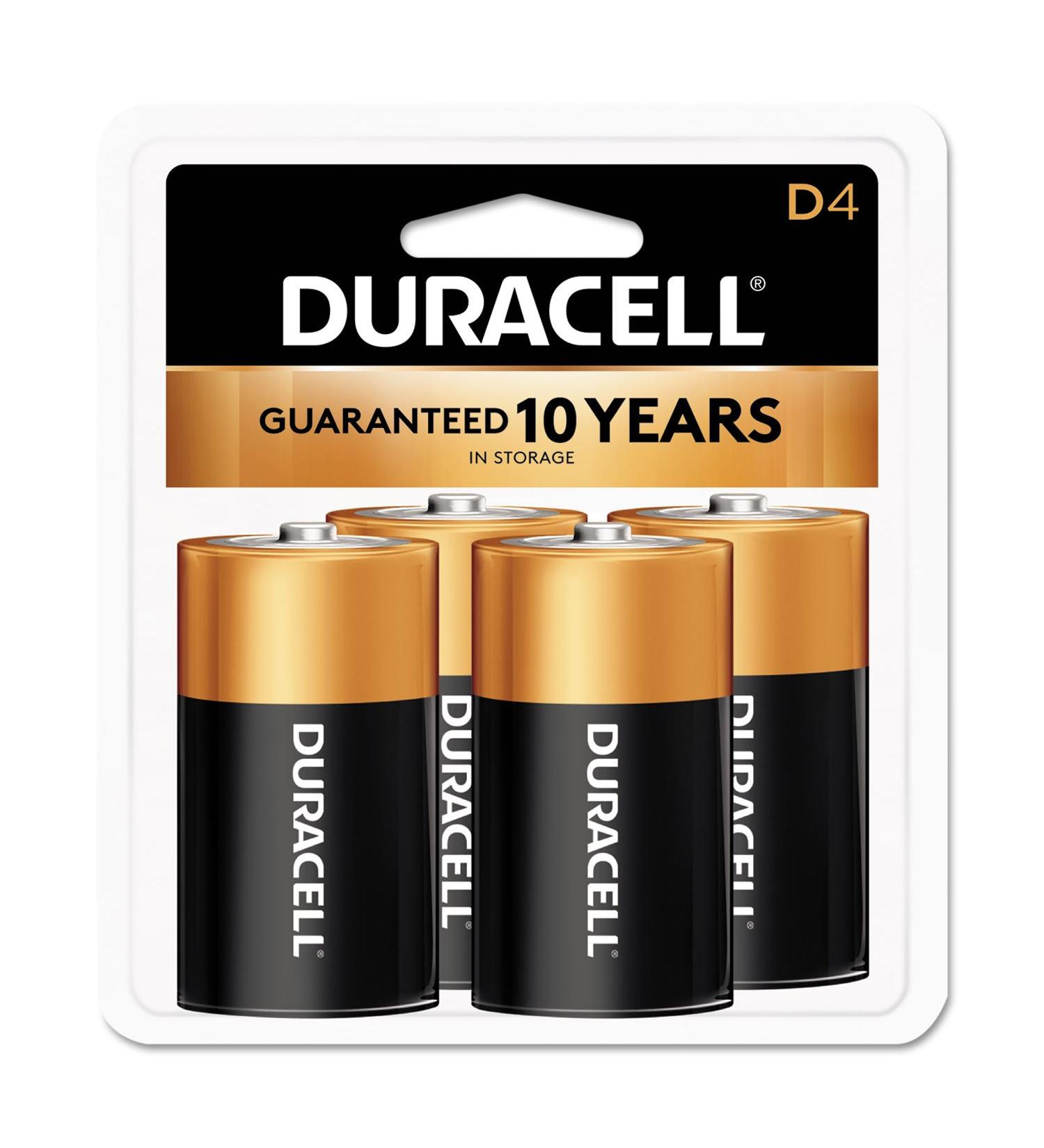 DURACELL COPPERTOP Saver Batteries Size: D 4/PK