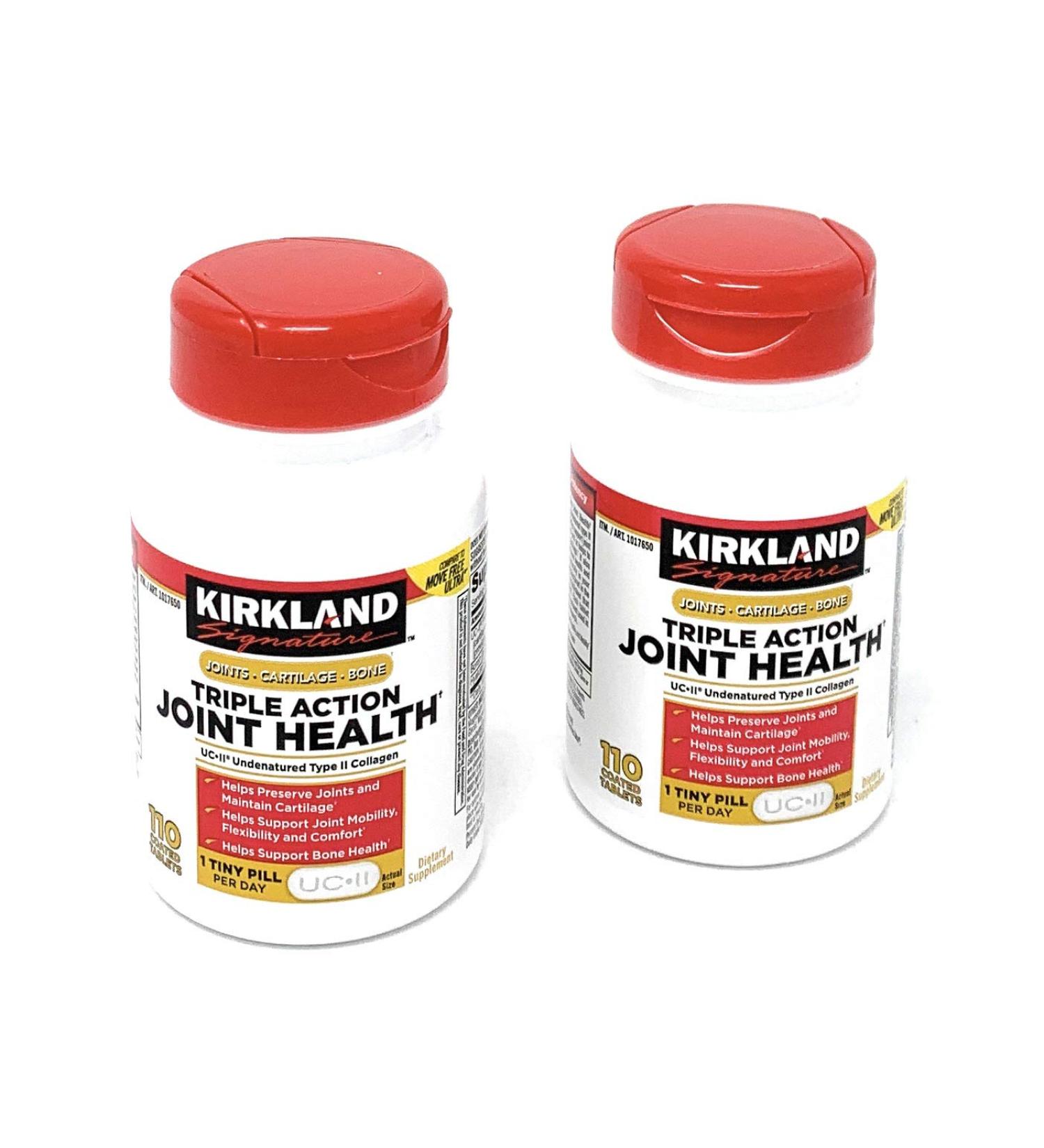 Kirkland Signature Joint Health Tablets with UCll Type II Collagen, Boron & Hyaluronic Acid - Pack of 110 Coated Tablets (2 Pack) - Buy Online on GoSupps.com