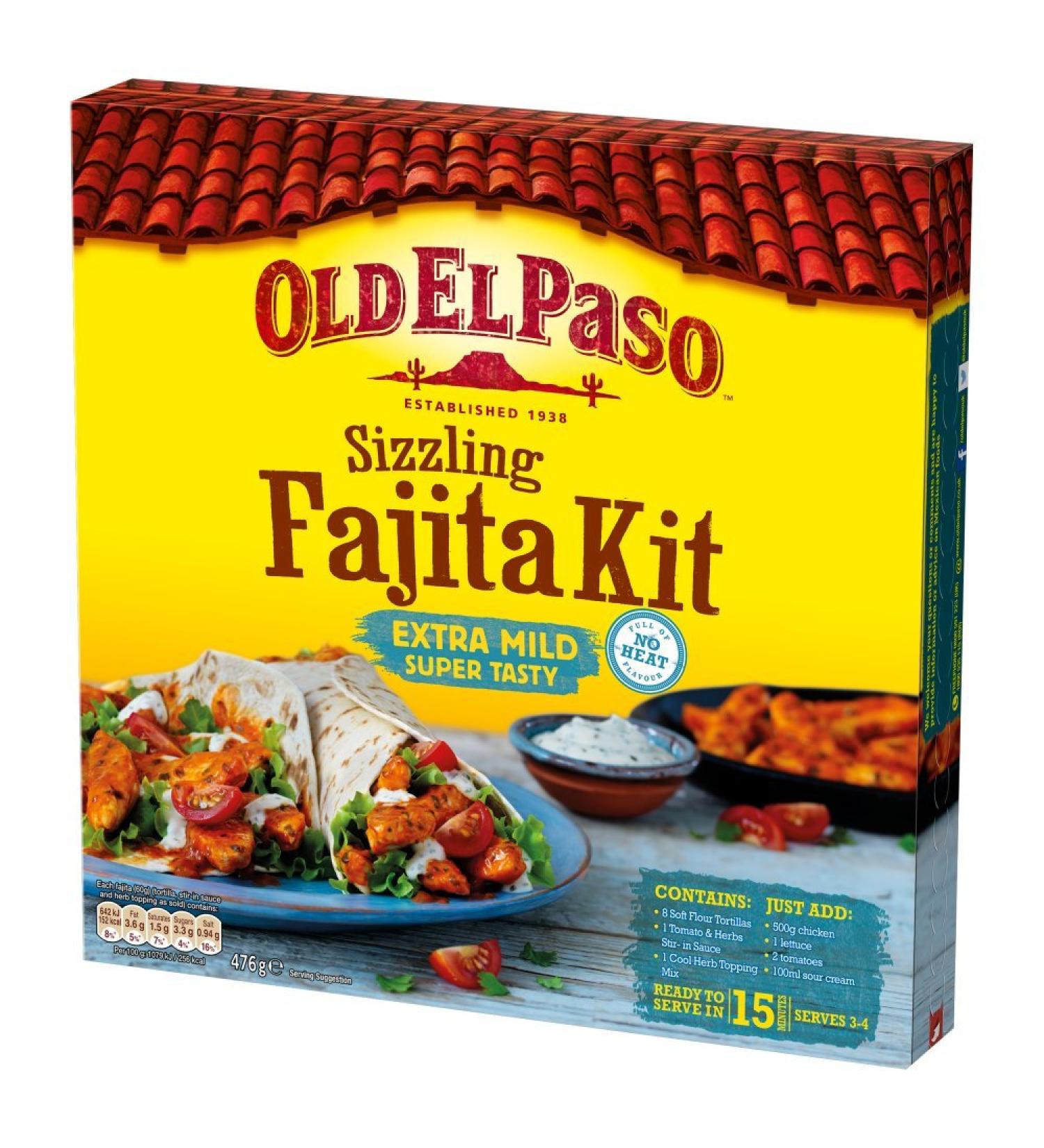 Old El Paso Extra Mild Fajita Dinner Kit (475g x 1 pack)