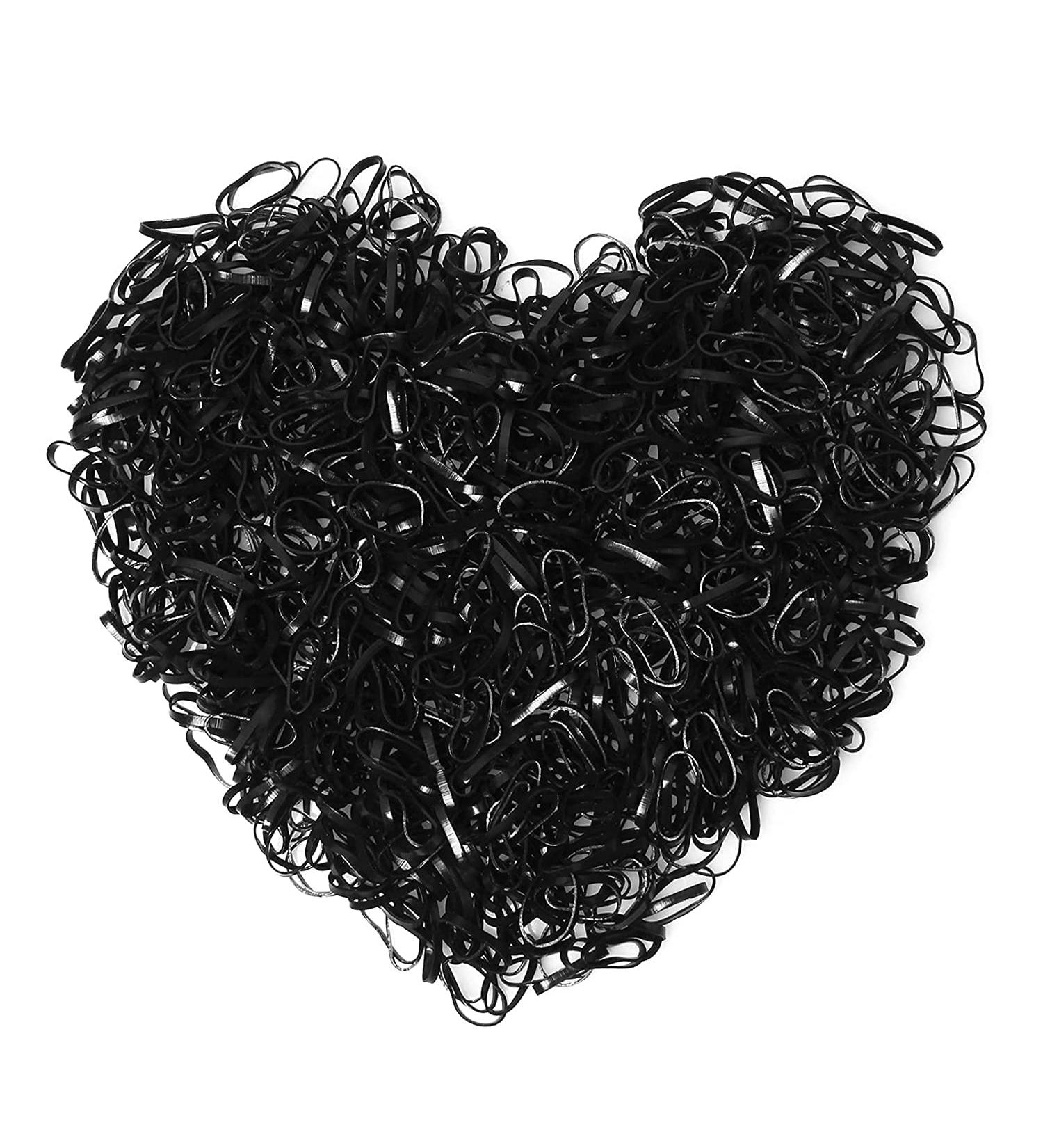 1000PC Elastic Hair Ties - Durable Mini Rubber Bands for Kids & Dreadlocks - Ideal for Weddings & Everyday Hairstyles - Black - Buy Online on GoSupps.com