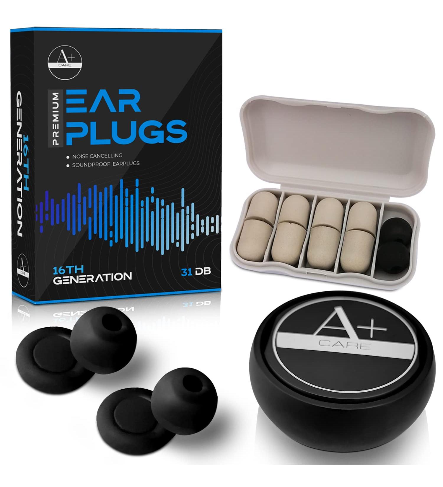 Premium High-Fidelity Silicone Ear Plugs for Sleeping, Noise Reduction, Studying, Concerts - 31dB Noise Cancelling - Reusable & Stylish - Buy Online on GoSupps.com