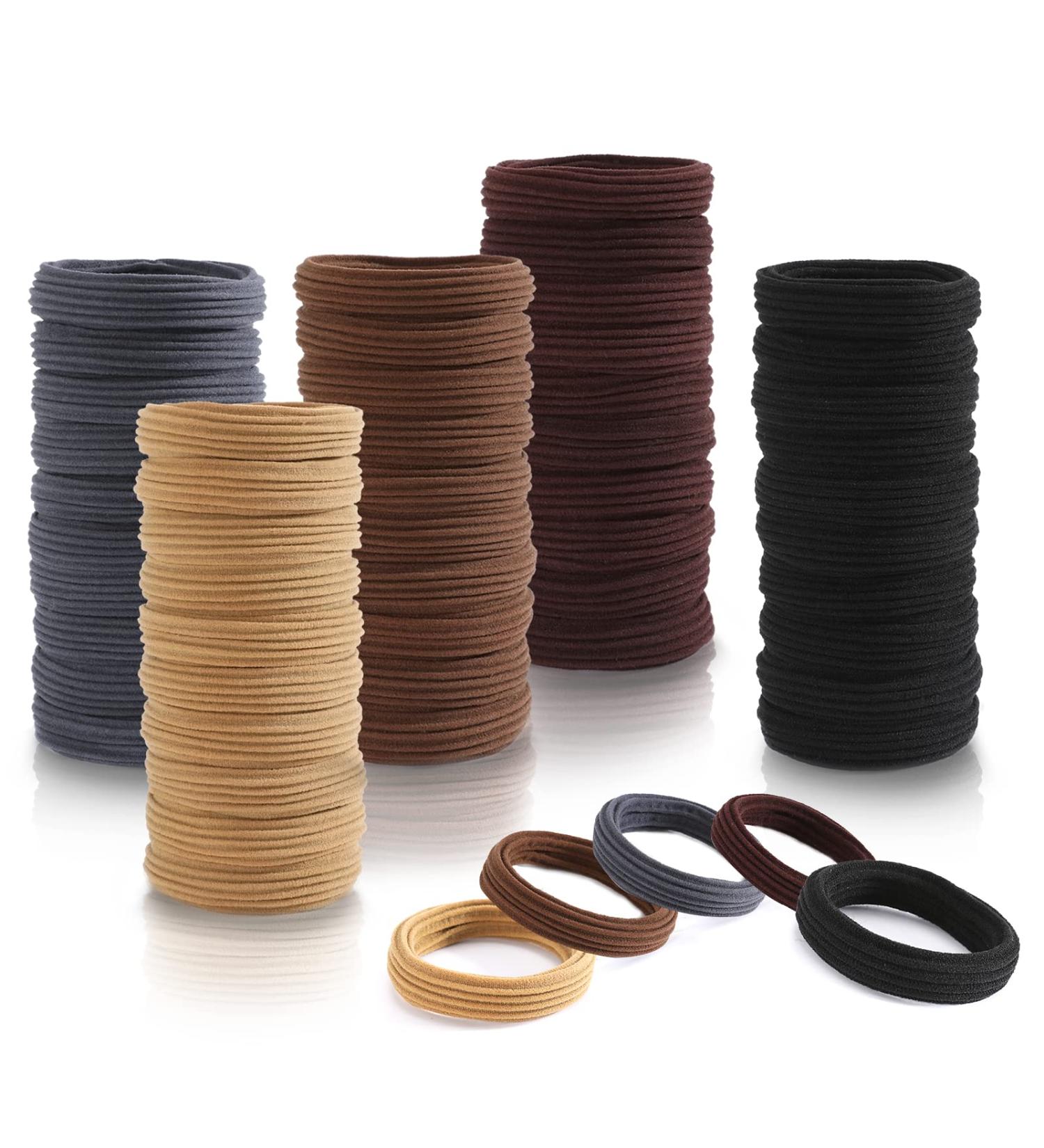 Bessrung 50 PCS Seamless Hair Ties - Large Elastic Bands for Thick & Thin Hair | Ponytail Holders for Women | No Damage Stretchy Hair Accessories | Strong Hold Scrunchies for Girls - Soft Rubber Bands - Buy Online on GoSupps.com