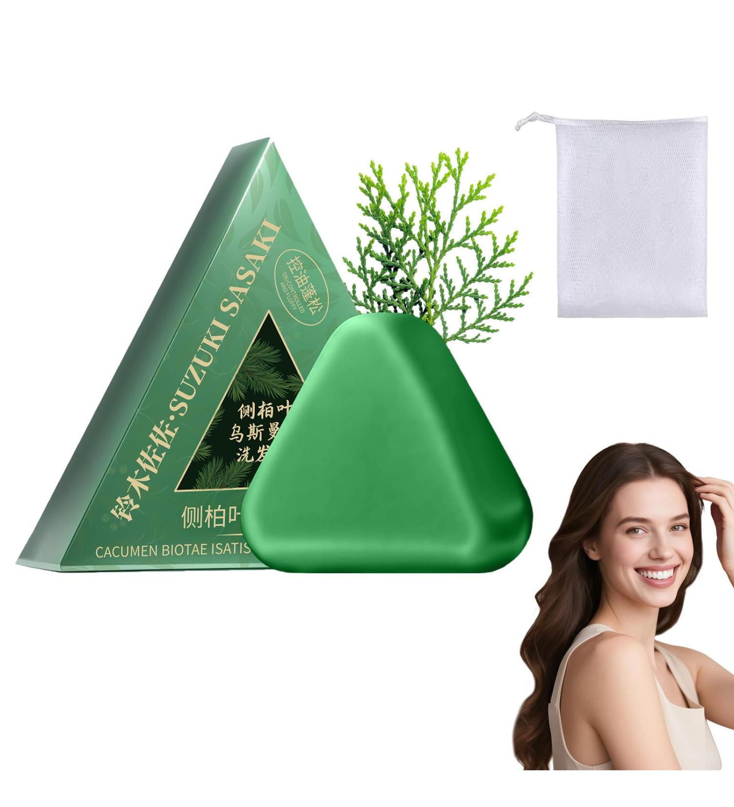 Ourdort Usman Grass Shampoo Bar Triangular Moisture Shower Soap Soft and Nourishing Fortified Vegetable Solid Shampoo Bar for Men and Women - Buy Online on GoSupps.com