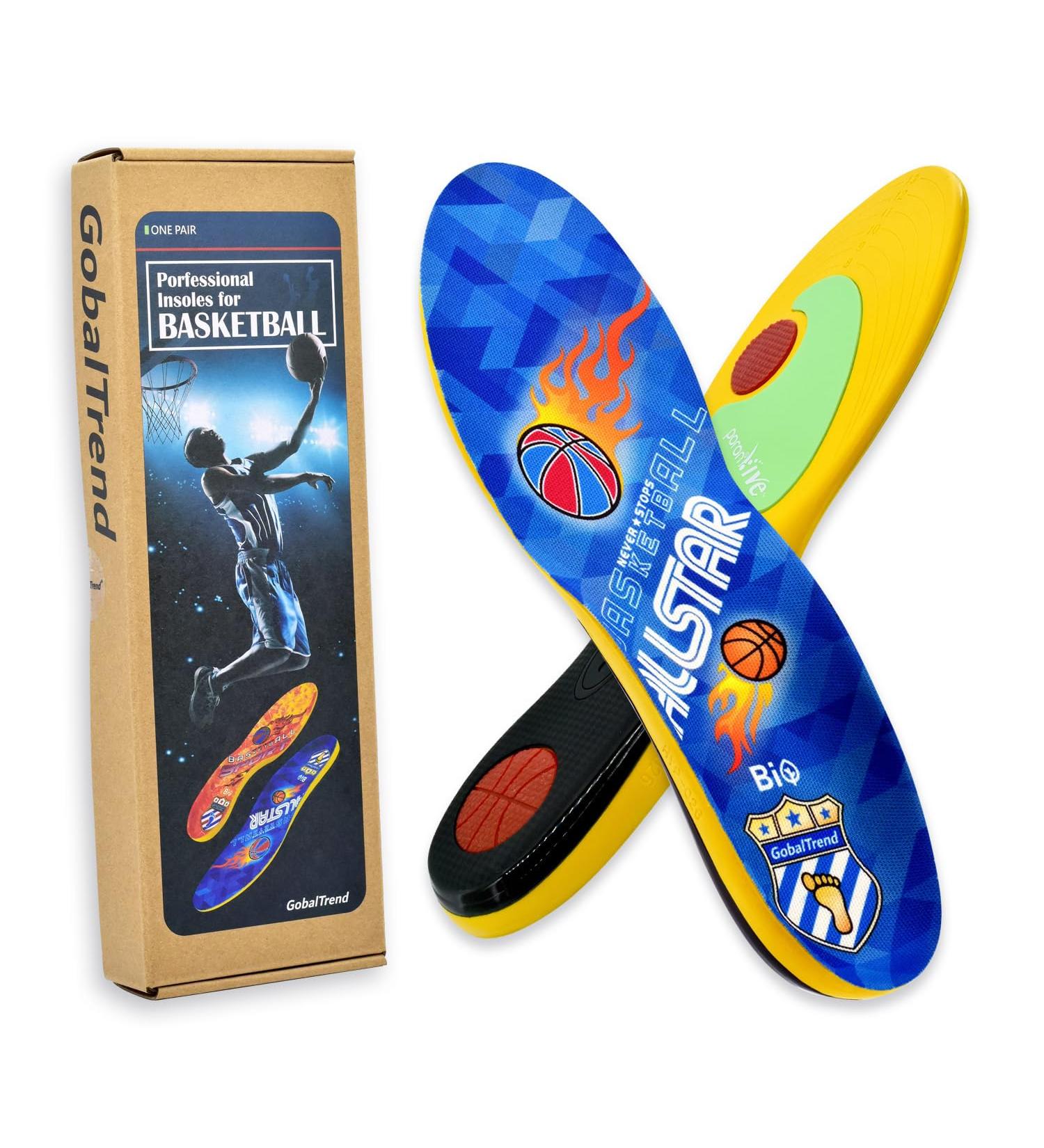 Buy Men's Basketball Shoe Insoles | Arch Support & Plantar Fasciitis Relief | Global Trend Orthotic Inserts 8-14 - Buy Online on GoSupps.com