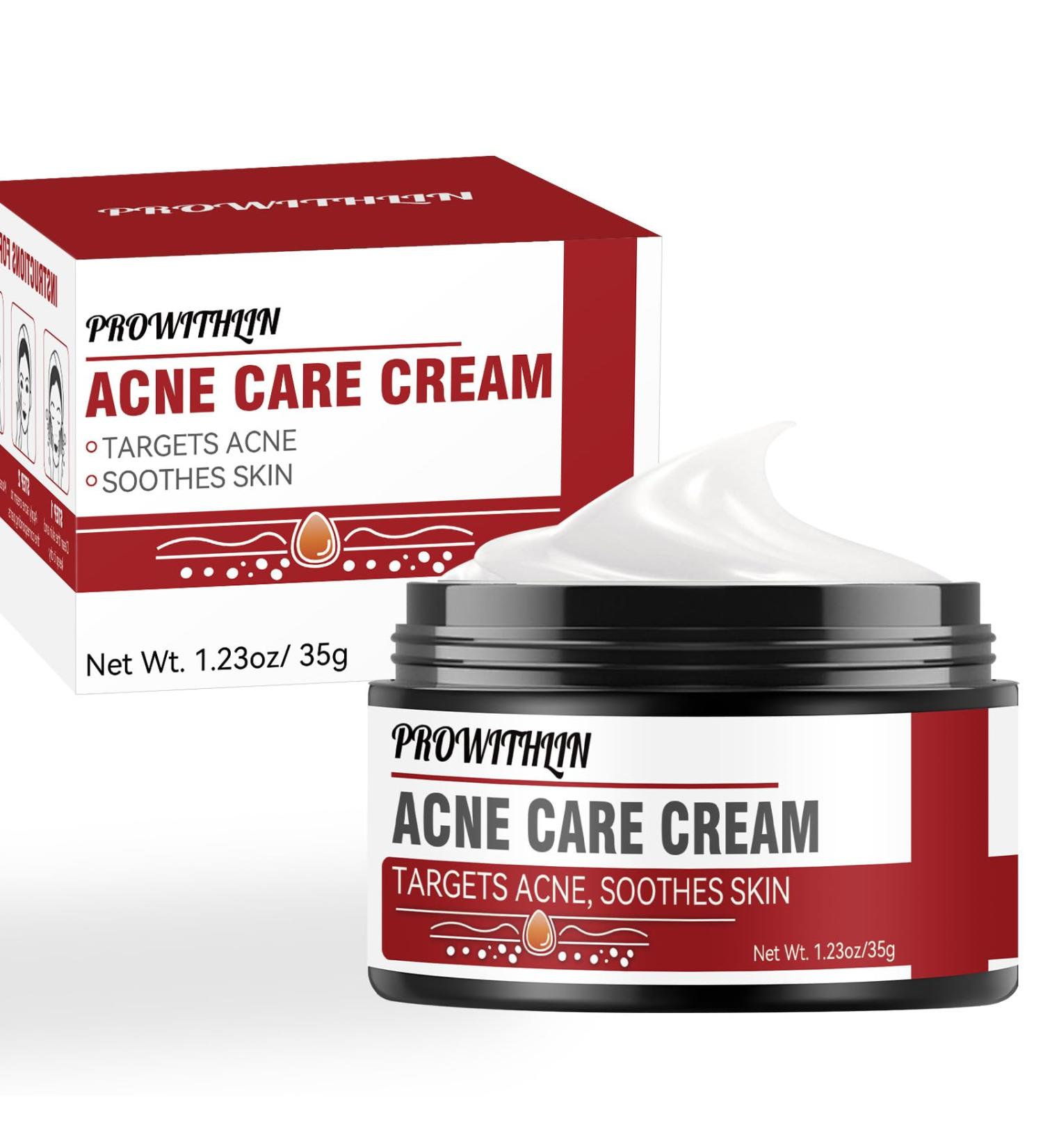 prowithlin Cr me Anti-Acn 35g Cr me Anti-Boutons Visage R duit Rapidement les Imperfections Solution Cibl e Contre les Boutons et l'Acn Convient Tous Types de Peau (35 Grammes) 35 Grammes - Buy Online on GoSupps.com