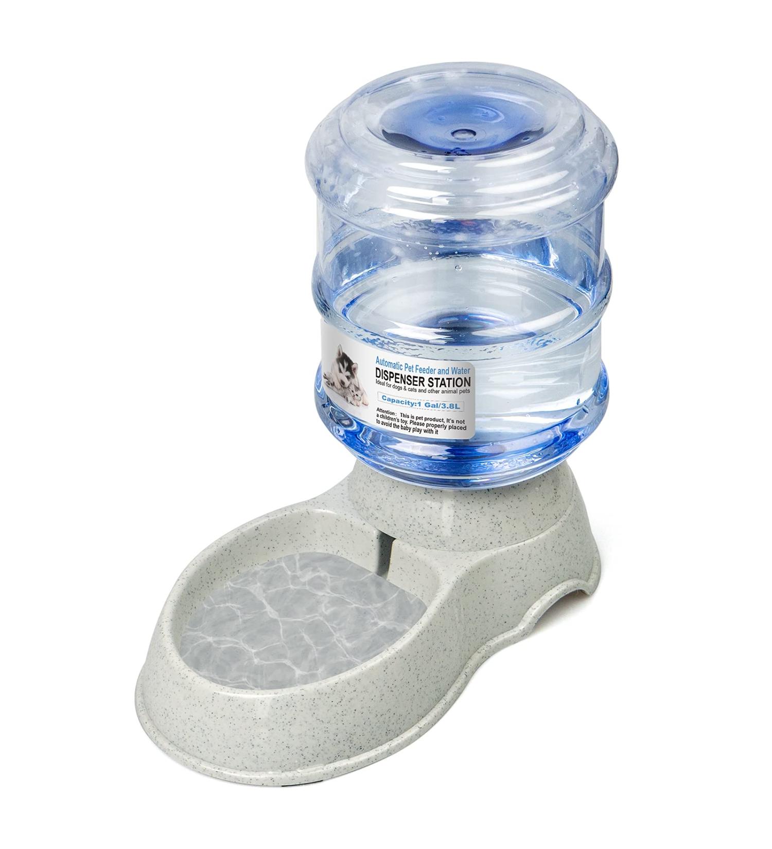 YMINA Automatic Pet Water Dispenser 3.8L Gray - Self-Dispensing Dog Cat Water Bowl - Buy Online on GoSupps.com