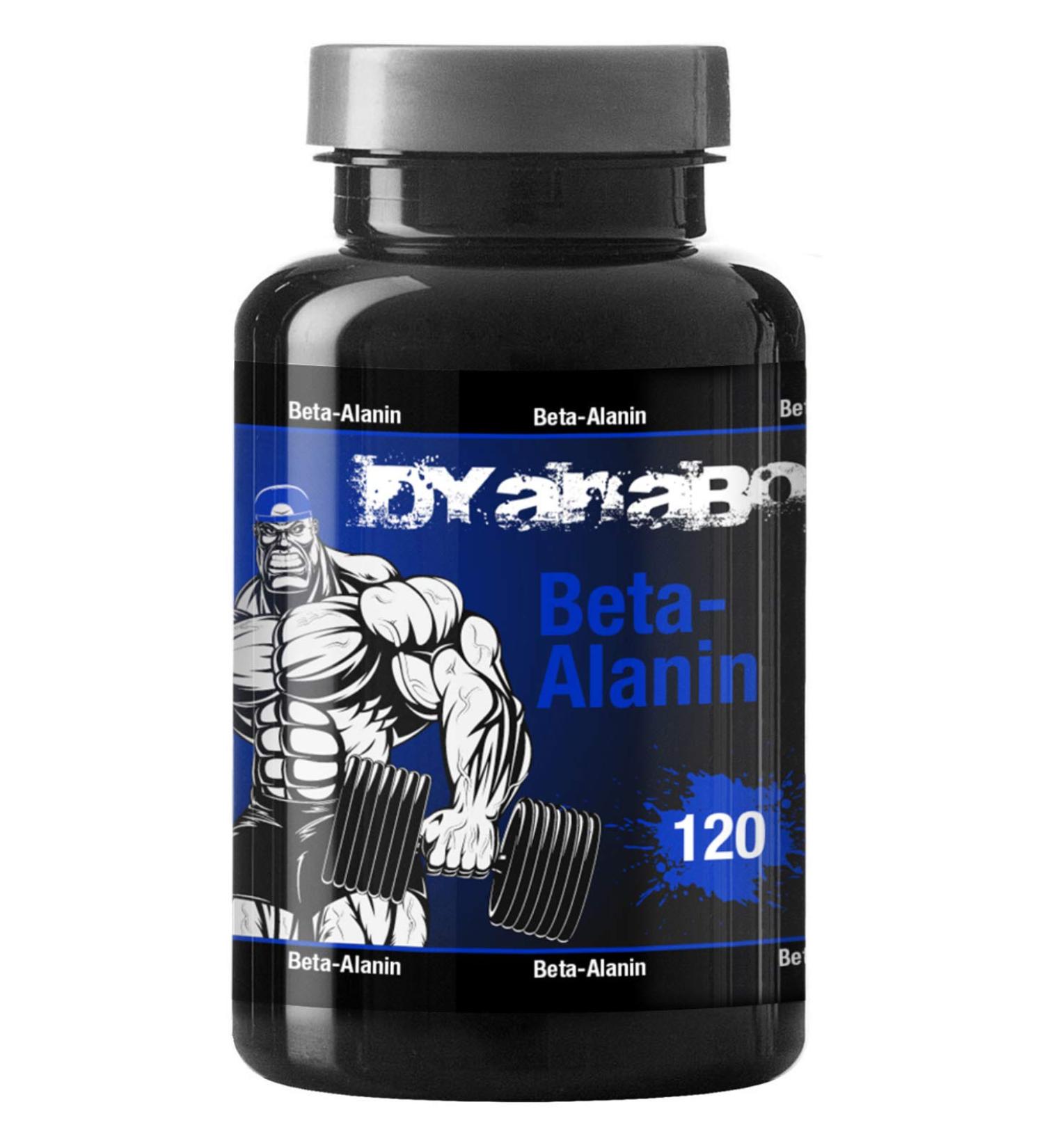 Dyanabol Beta Alanine 120 Capsules | Pre Workout Booster for Muscle Growth Endurance & Pump - International Shipping Available - Buy Online on GoSupps.com